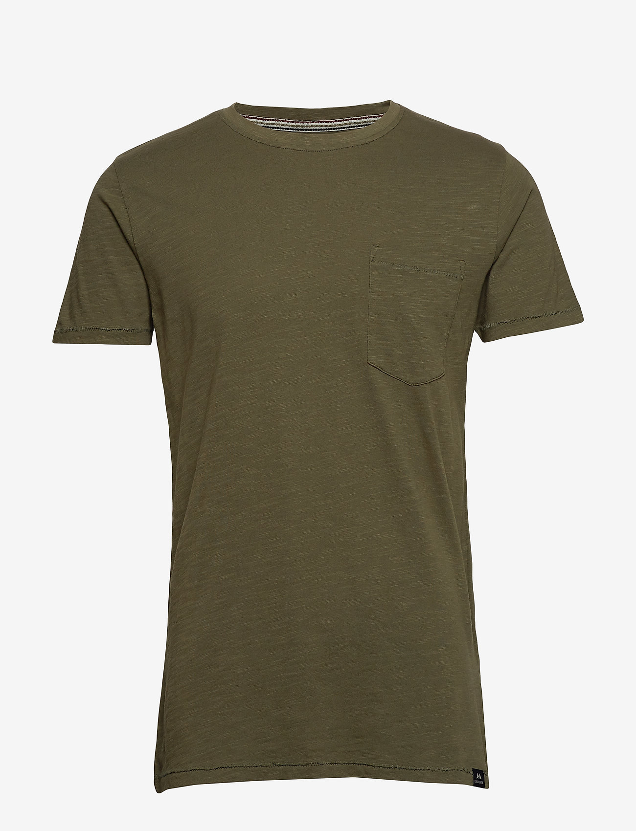 Lindbergh - Discharge garment dyed tee S/S - mid army - 0