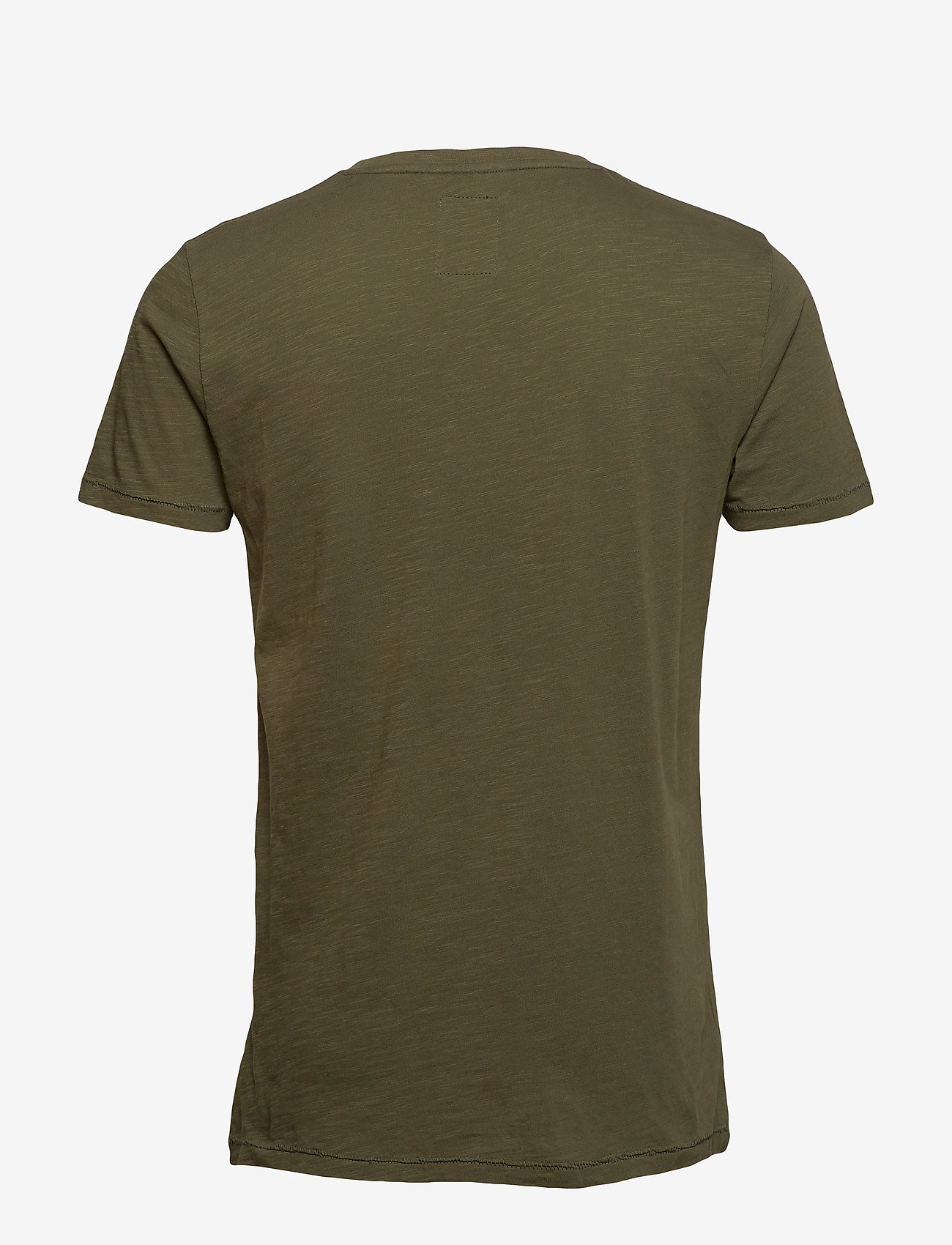 Lindbergh - Discharge garment dyed tee S/S - mid army - 1