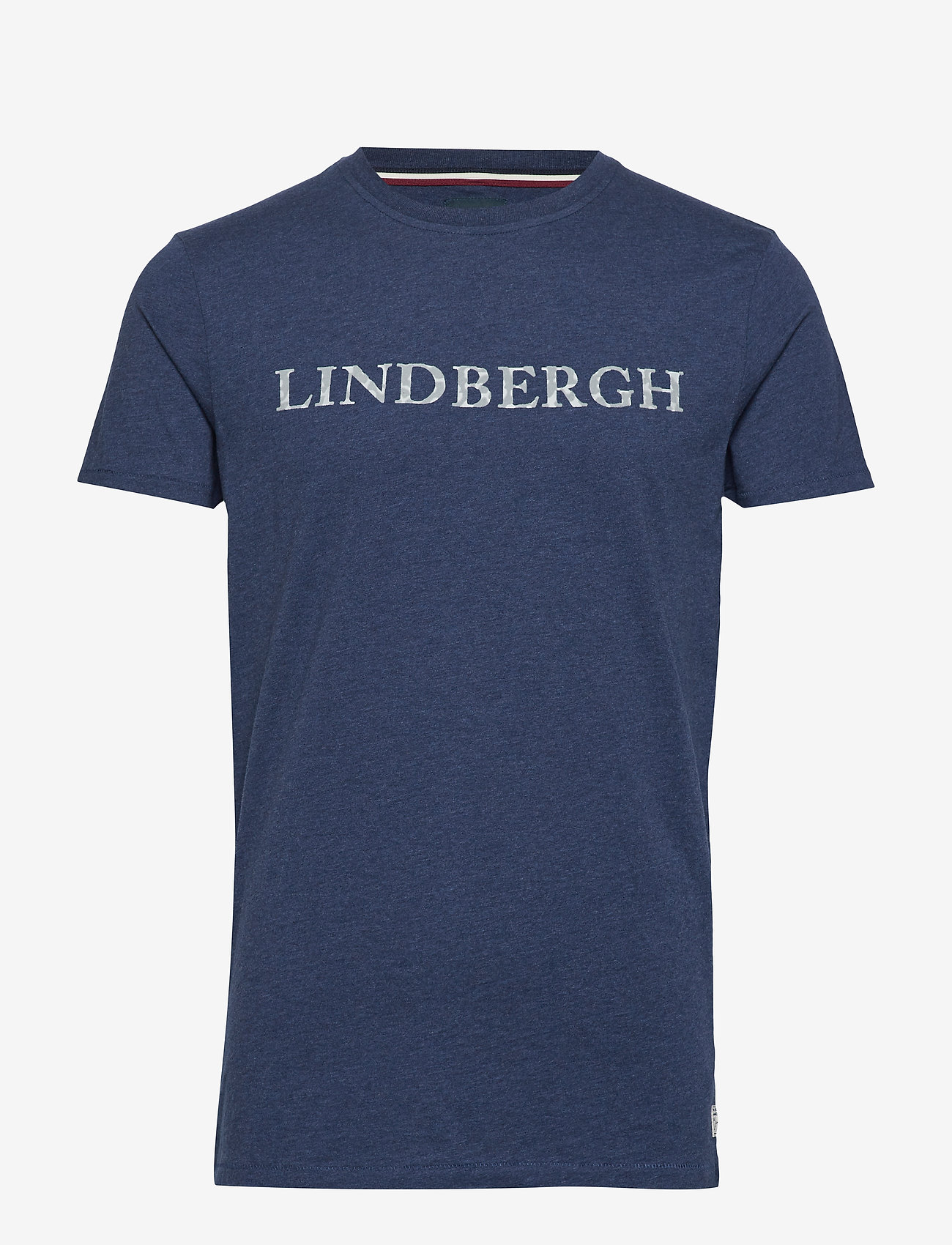 Lindbergh - Melange flock tee - navy mel - 0