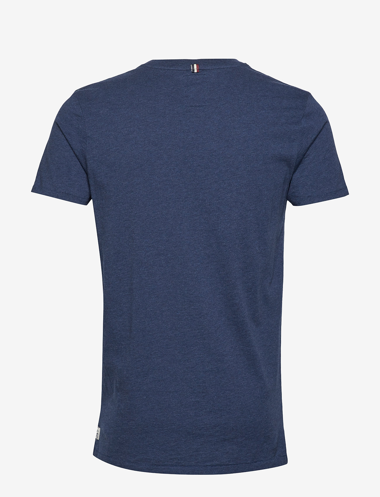 Lindbergh - Melange flock tee - navy mel - 1