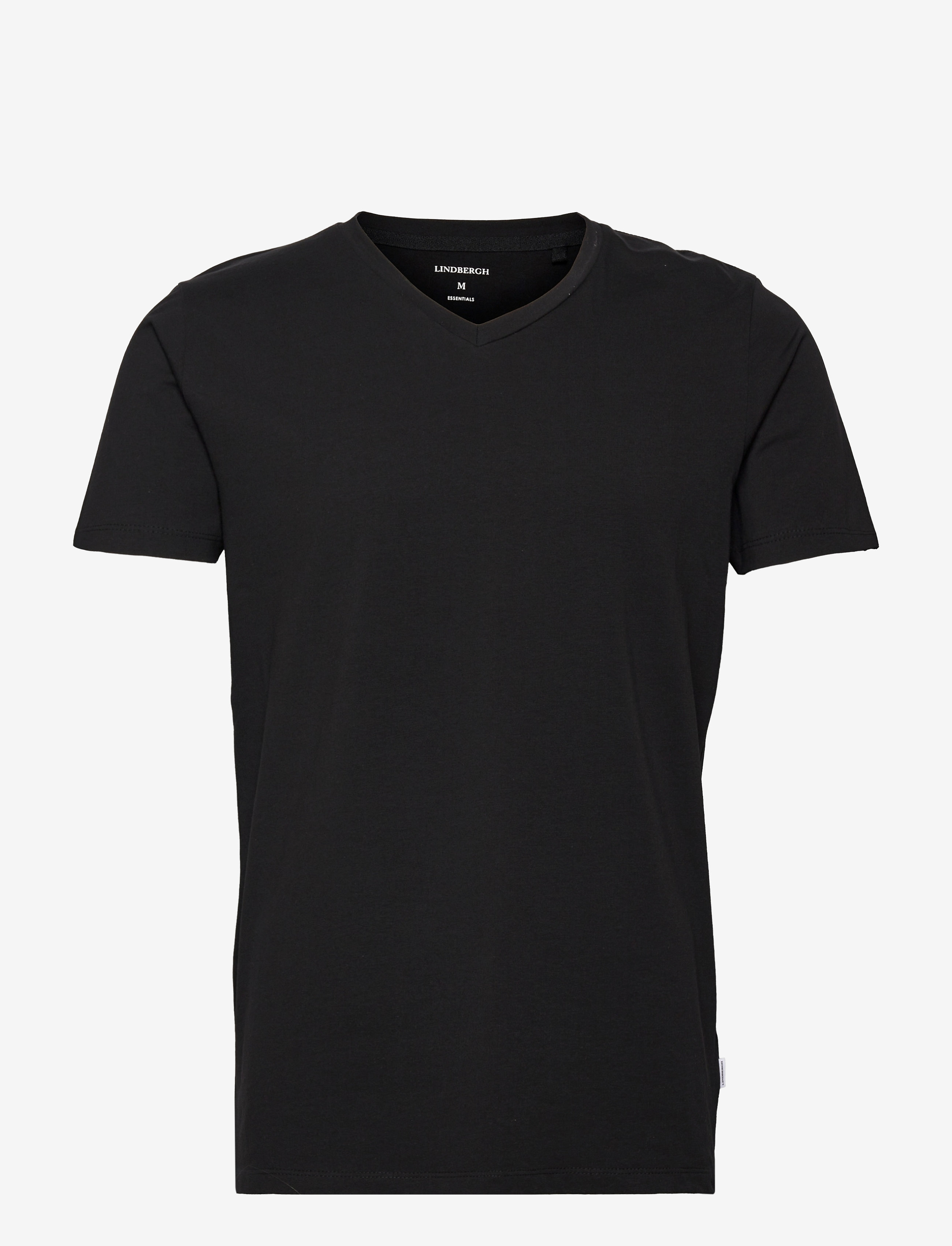 LINDBERGH Mens Stretch V-Ausschnitt Tee S/S Schwarz - XL - Herren