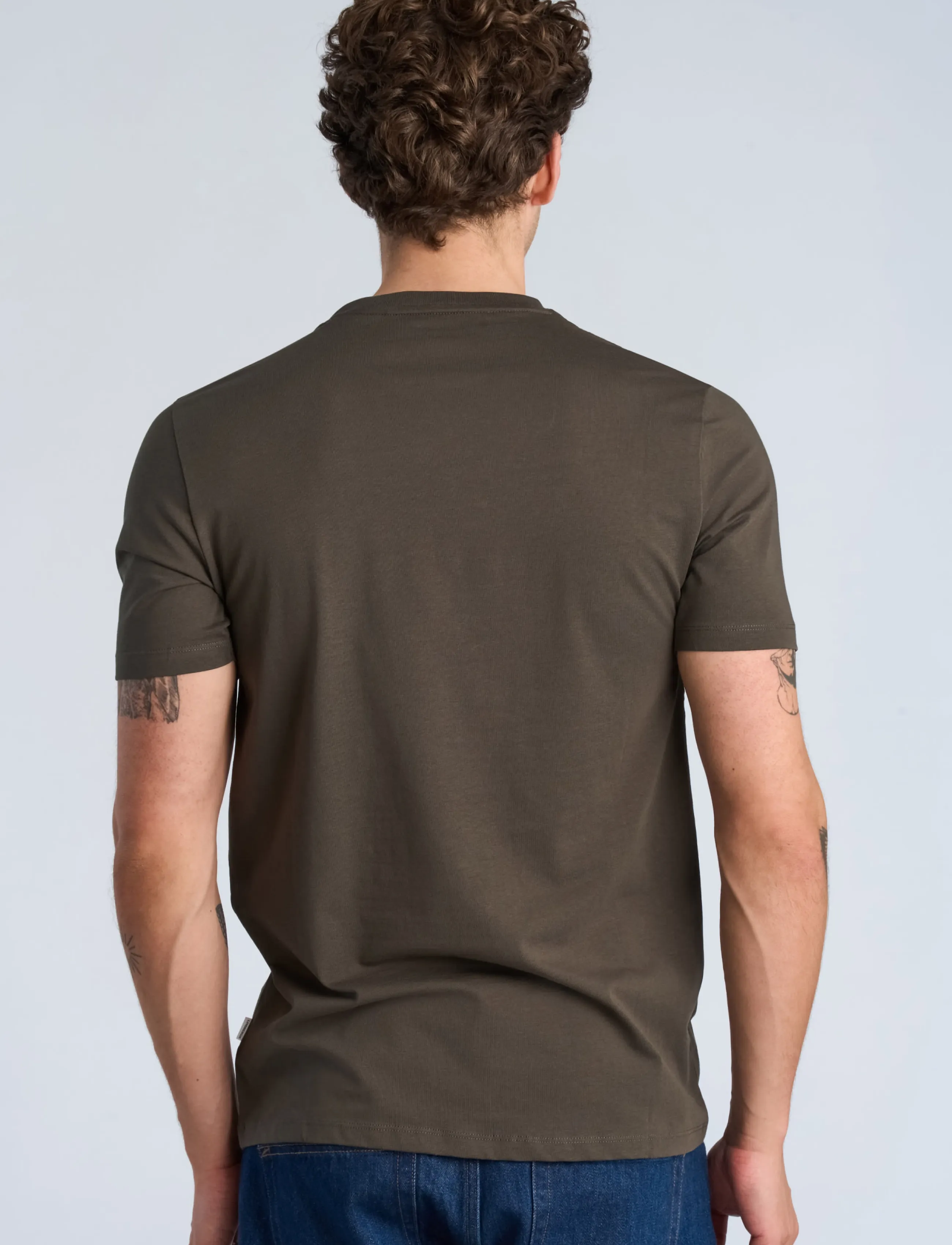 Lindbergh Mens Stretch Crew Neck Tee S/S t-shirts - bas herr – bild 3