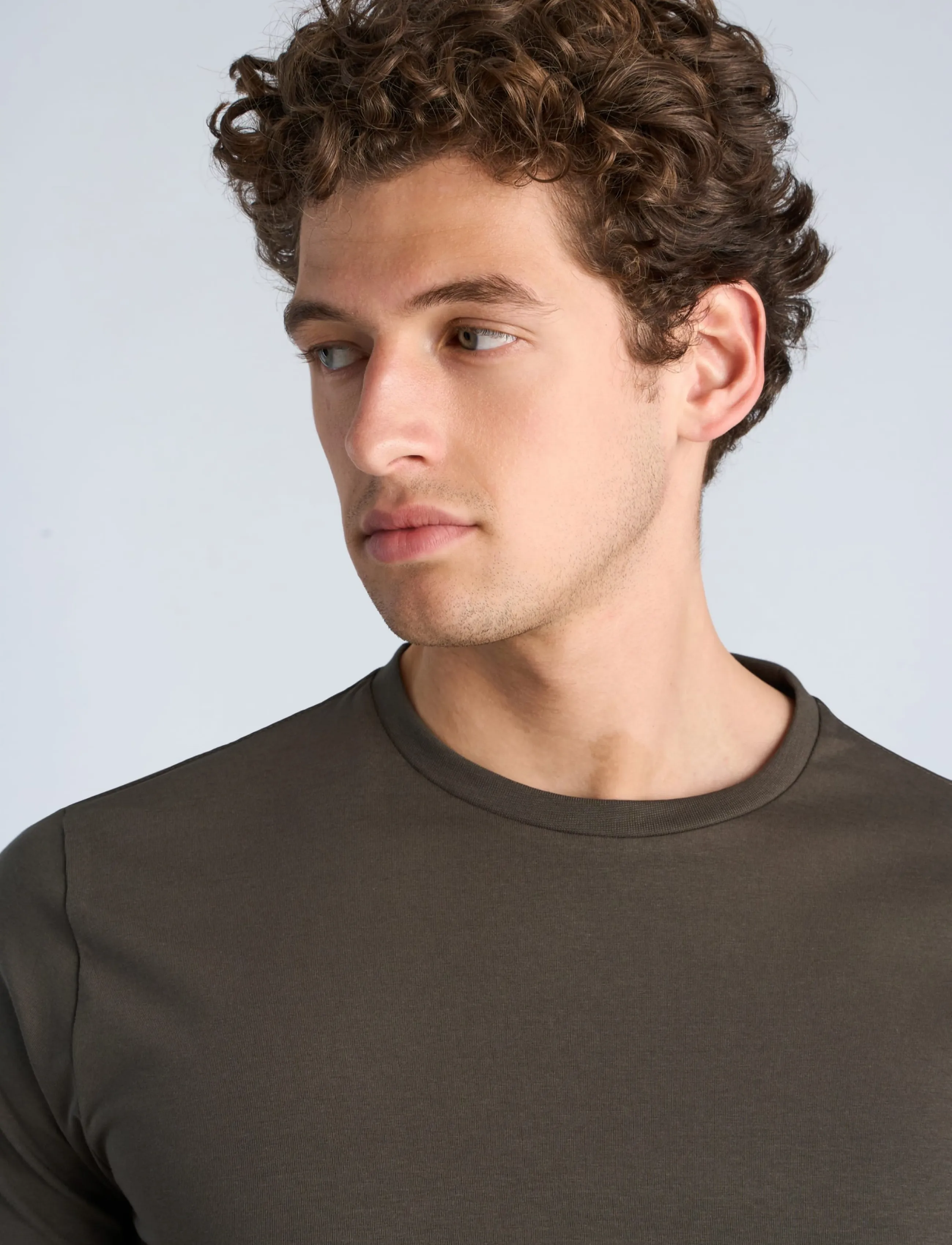 Lindbergh Mens Stretch Crew Neck Tee S/S t-shirts - bas herr – bild 4