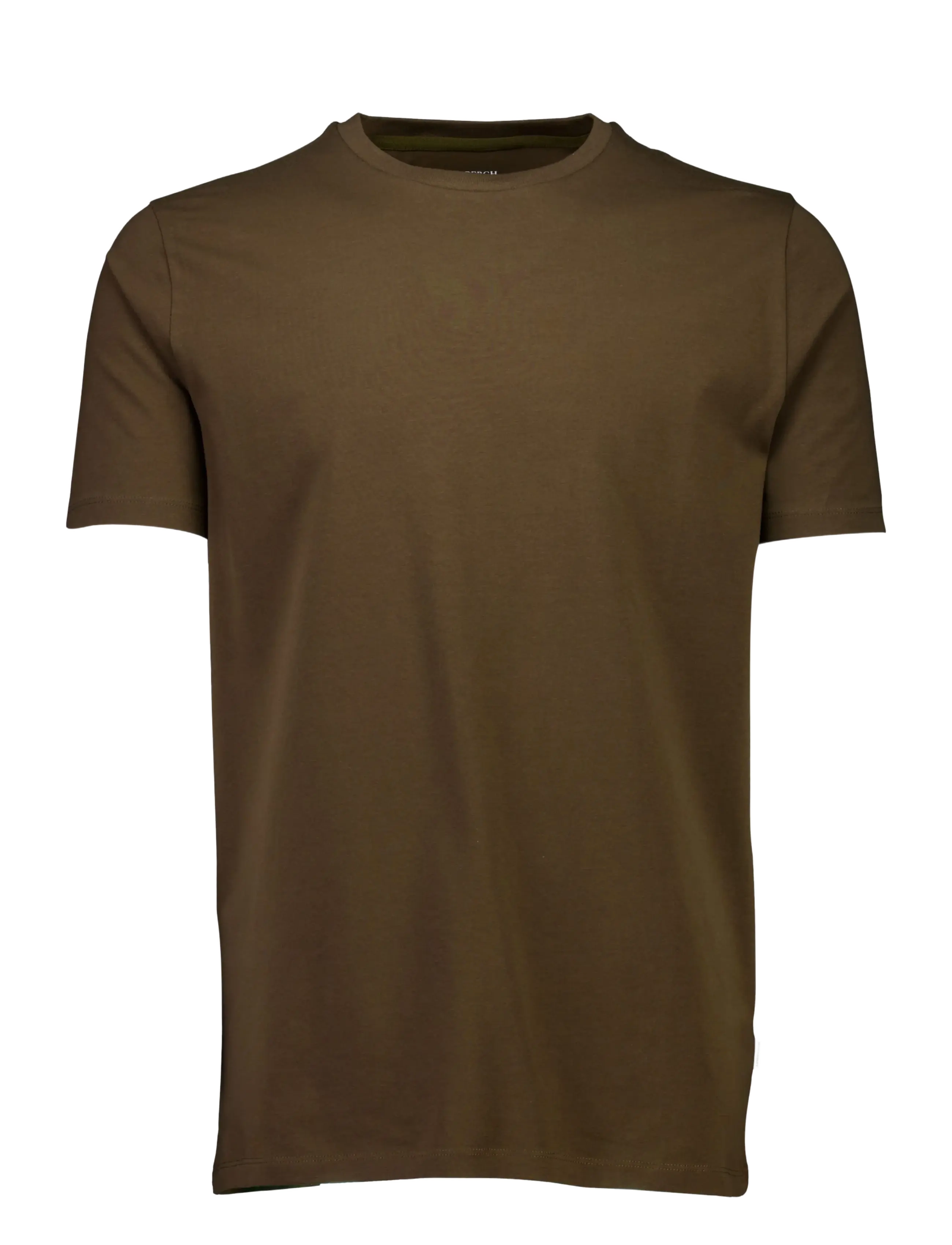 Lindbergh - Mens stretch crew neck tee s/s - kortärmade t-shirts - dk brown - 1