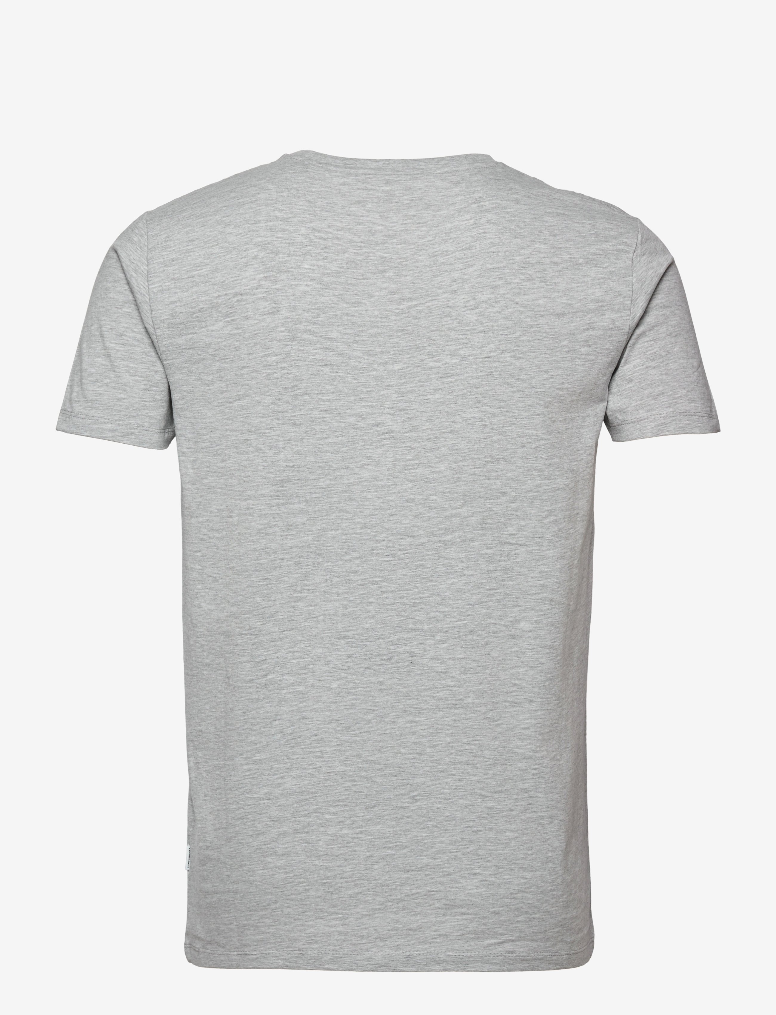 Lindbergh - Mens stretch crew neck tee s/s - short-sleeved t-shirts - grey mel - 2