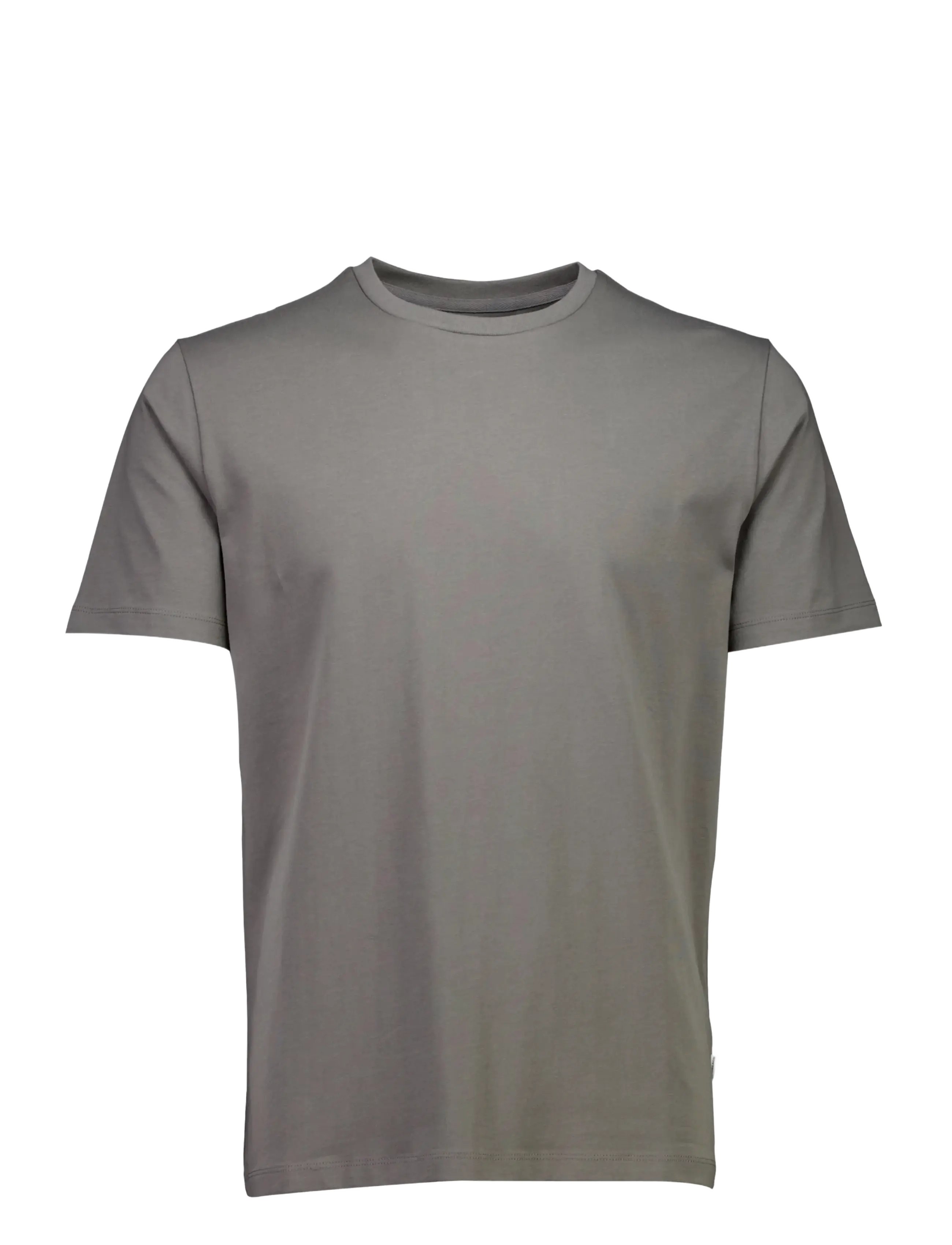 Lindbergh - Mens stretch crew neck tee s/s - kortärmade t-shirts - grey stone - 1