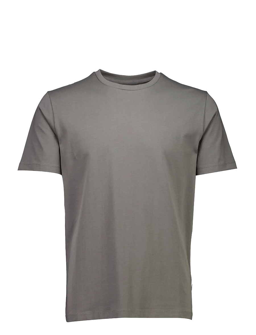 Lindbergh - Mens stretch crew neck tee s/s - kurzärmelige t-shirts - grey stone - 1