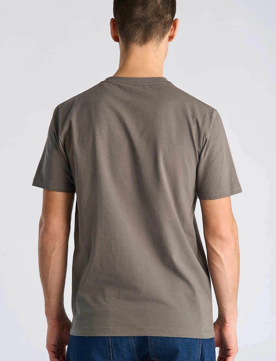 Lindbergh - Mens stretch crew neck tee s/s - kurzärmelige t-shirts - grey stone - 4