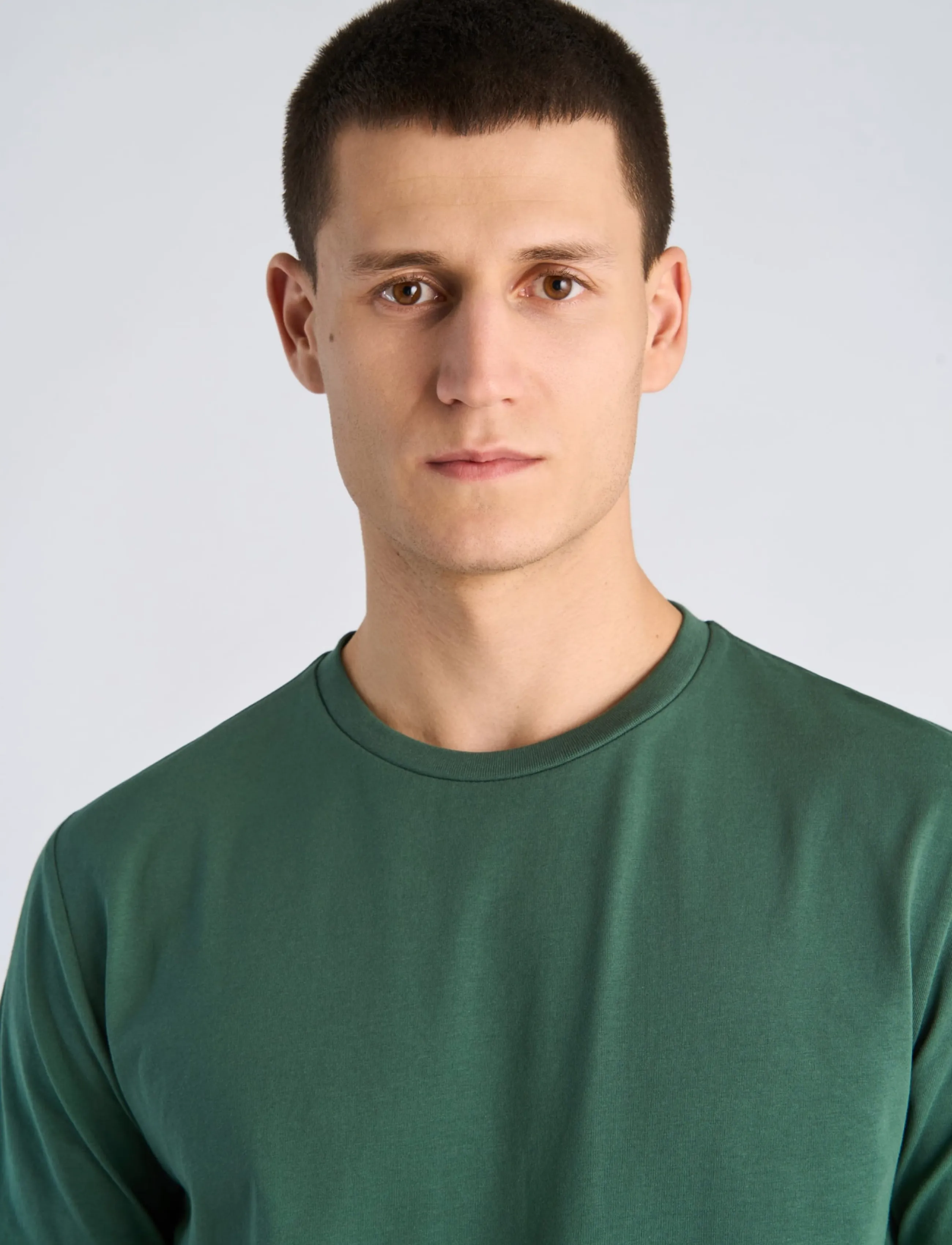 Lindbergh - Mens stretch crew neck tee s/s - kortärmade t-shirts - pine green - 5