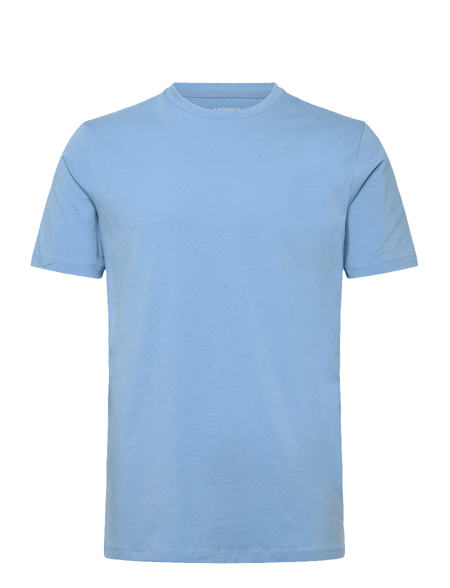 Lindbergh - Mens stretch crew neck tee s/s - kurzärmelig - surf blue - 1