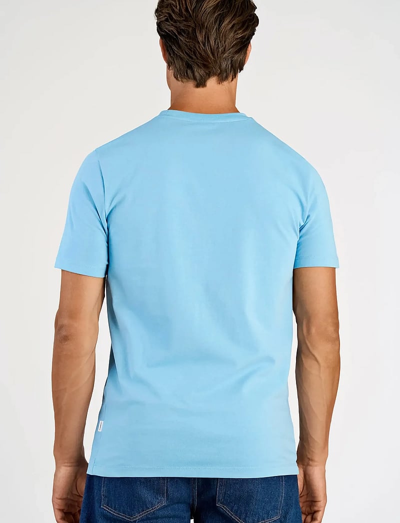 Lindbergh - Mens stretch crew neck tee s/s - short-sleeved t-shirts - surf blue - 4