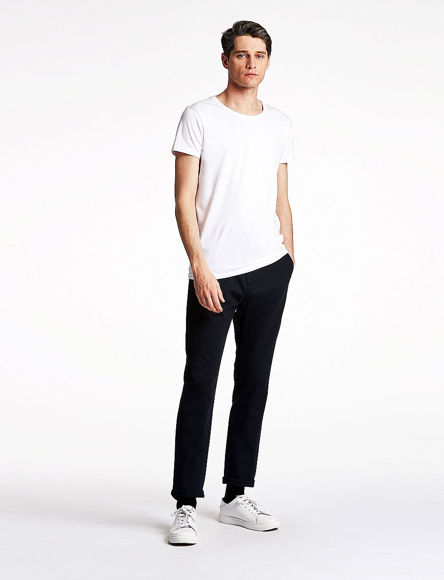 Lindbergh - Mens stretch crew neck tee s/s - kurzärmelig - white - 0