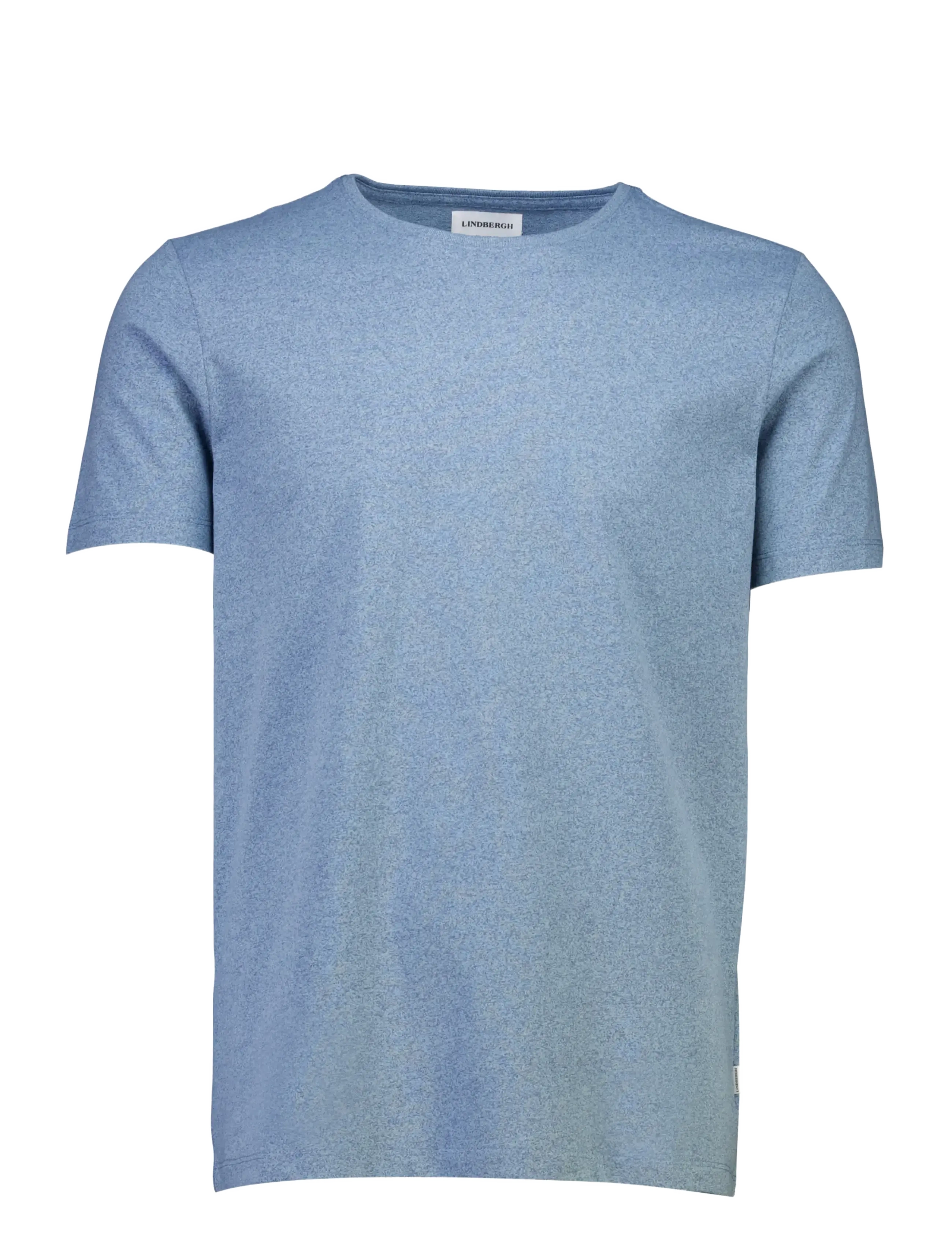 Lindbergh - Mouliné o-neck tee S/S - kortärmade t-shirts - blue smoke - 1