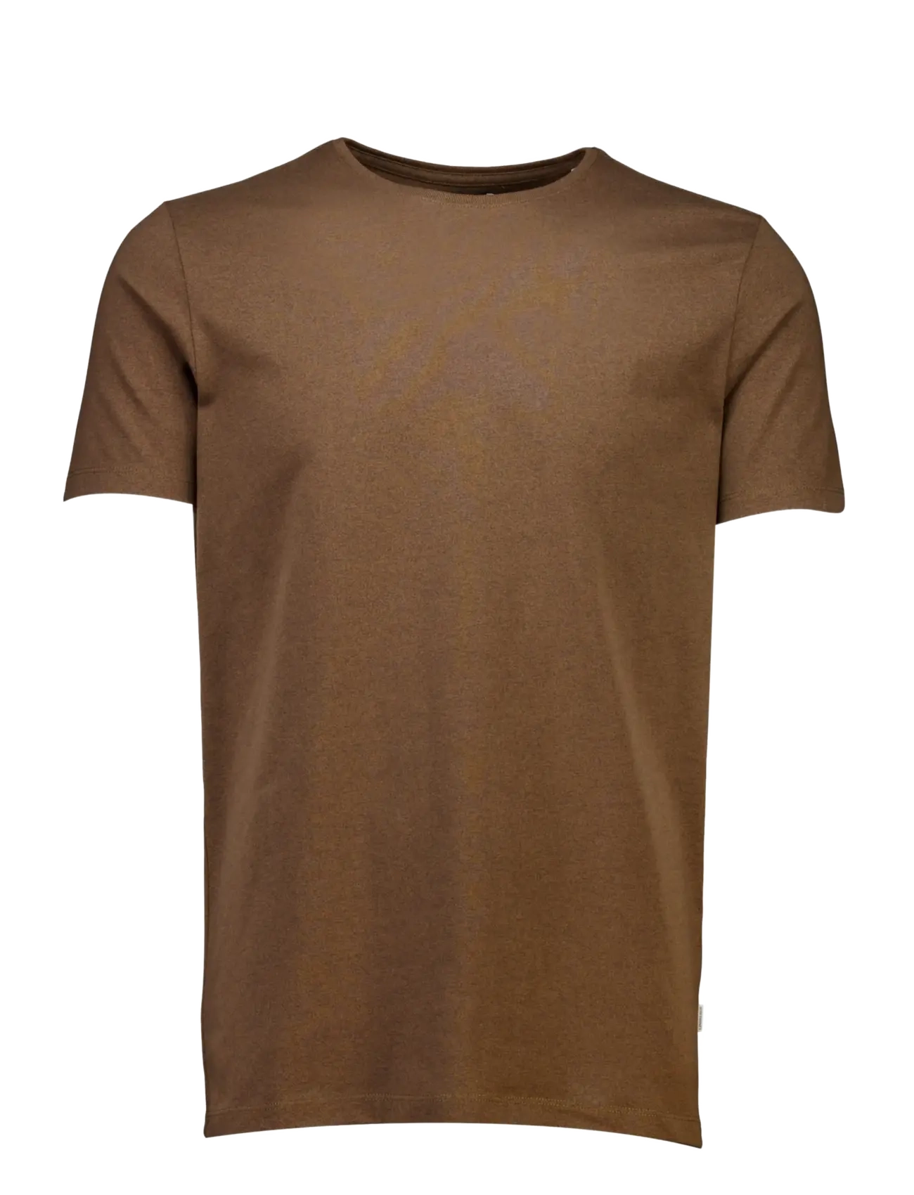 Lindbergh - Mouliné o-neck tee S/S - kortärmade t-shirts - brown bear - 1