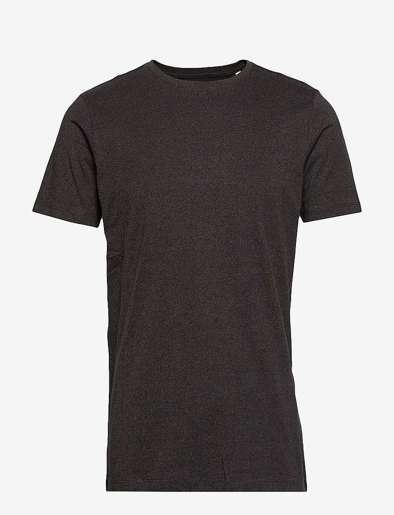 Lindbergh - Mouliné o-neck tee S/S - lühikeste varrukatega t-särgid - deep black mix - 1