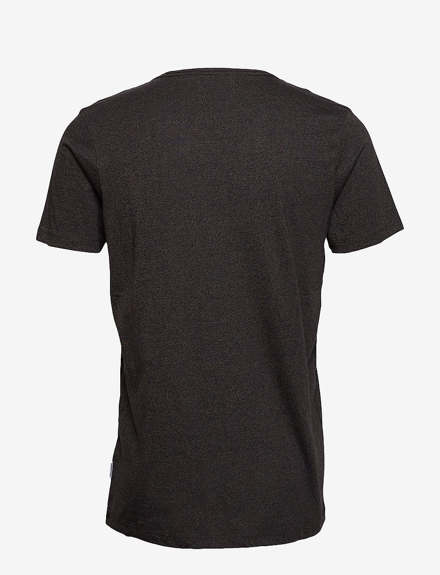 Lindbergh - Mouliné o-neck tee S/S - kurzärmelige t-shirts - deep black mix - 2