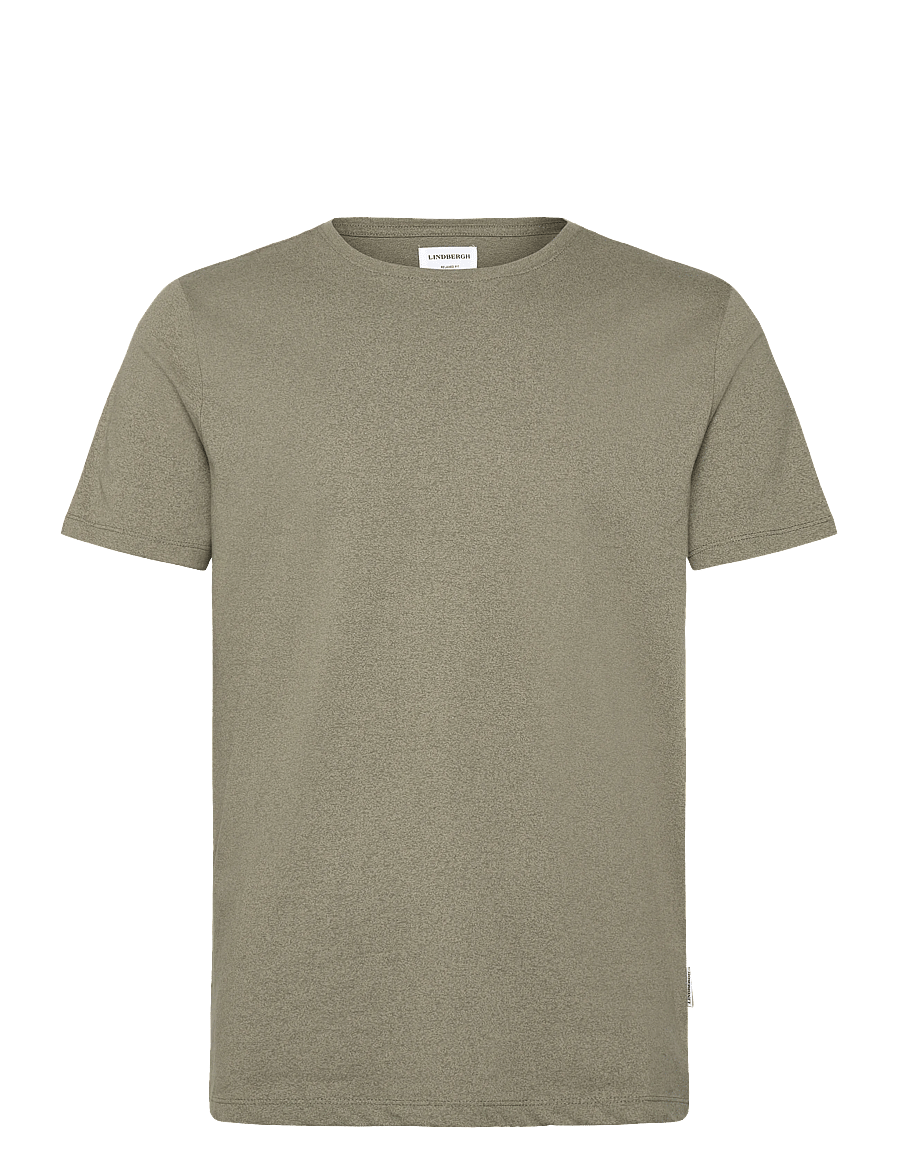 Lindbergh - Mouliné o-neck tee S/S - lühikeste varrukatega t-särgid - dk olive - 1