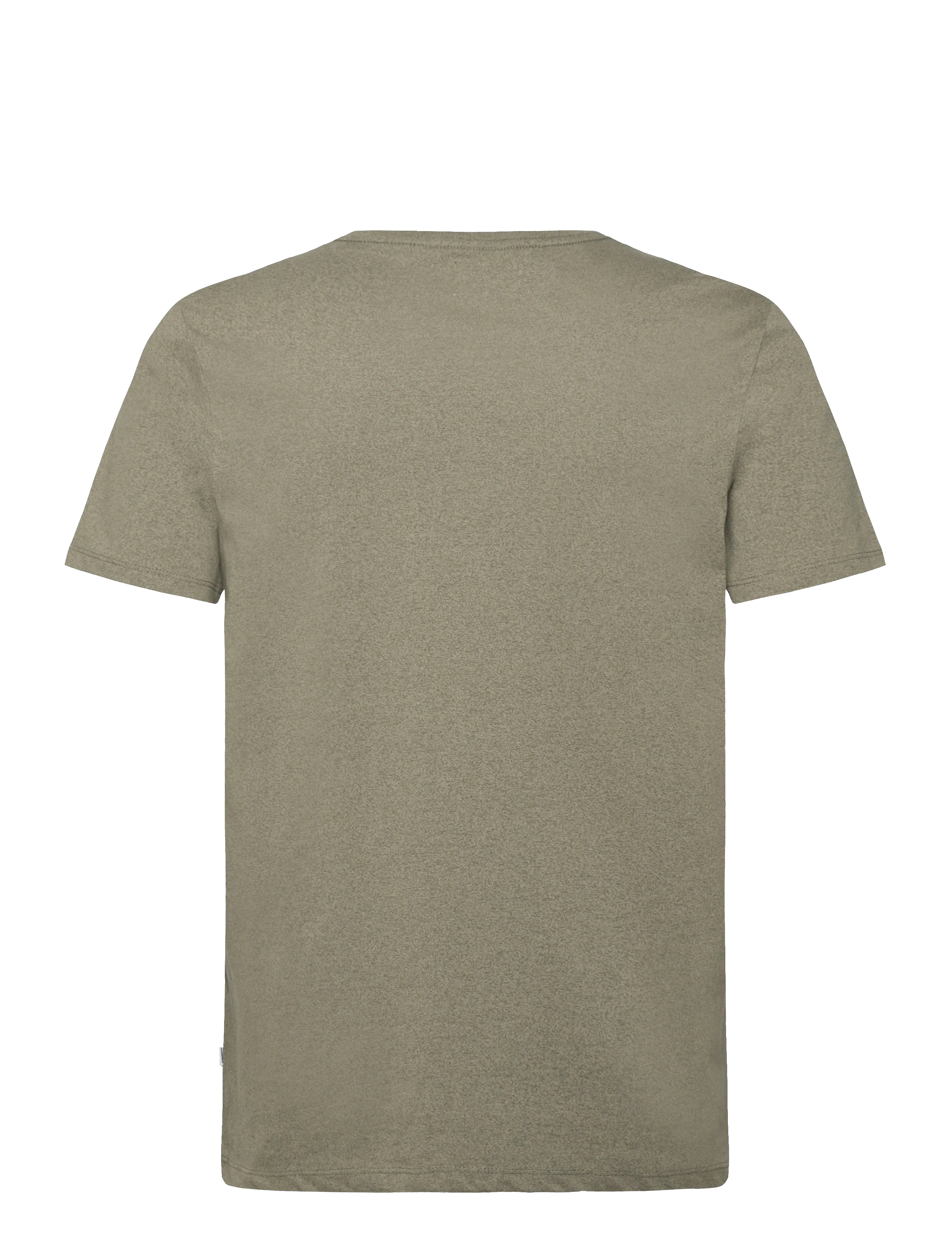 Lindbergh - Mouliné o-neck tee S/S - short-sleeved t-shirts - dk olive - 2
