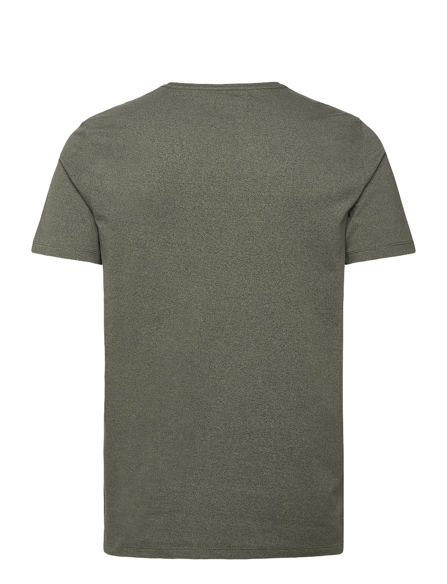 Lindbergh - Mouliné o-neck tee S/S - lühikeste varrukatega t-särgid - dk olive mix - 2