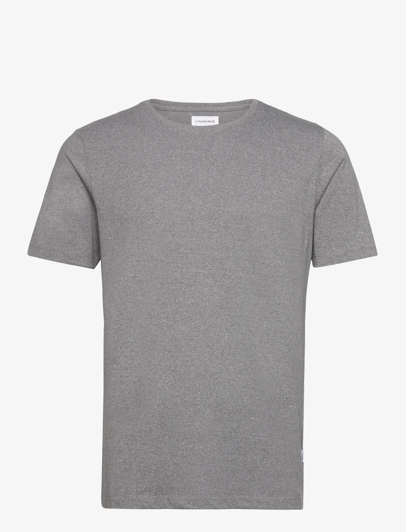 Lindbergh - Mouliné o-neck tee S/S - basic t-shirts - grey mix 123 - 0