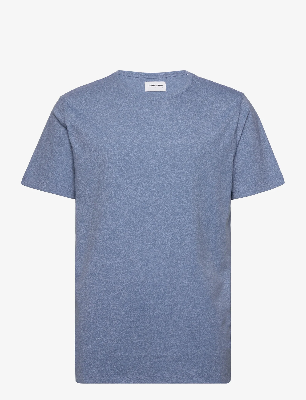 Lindbergh - Mouliné o-neck tee S/S - t-shirts - lt blue mix 123 - 0