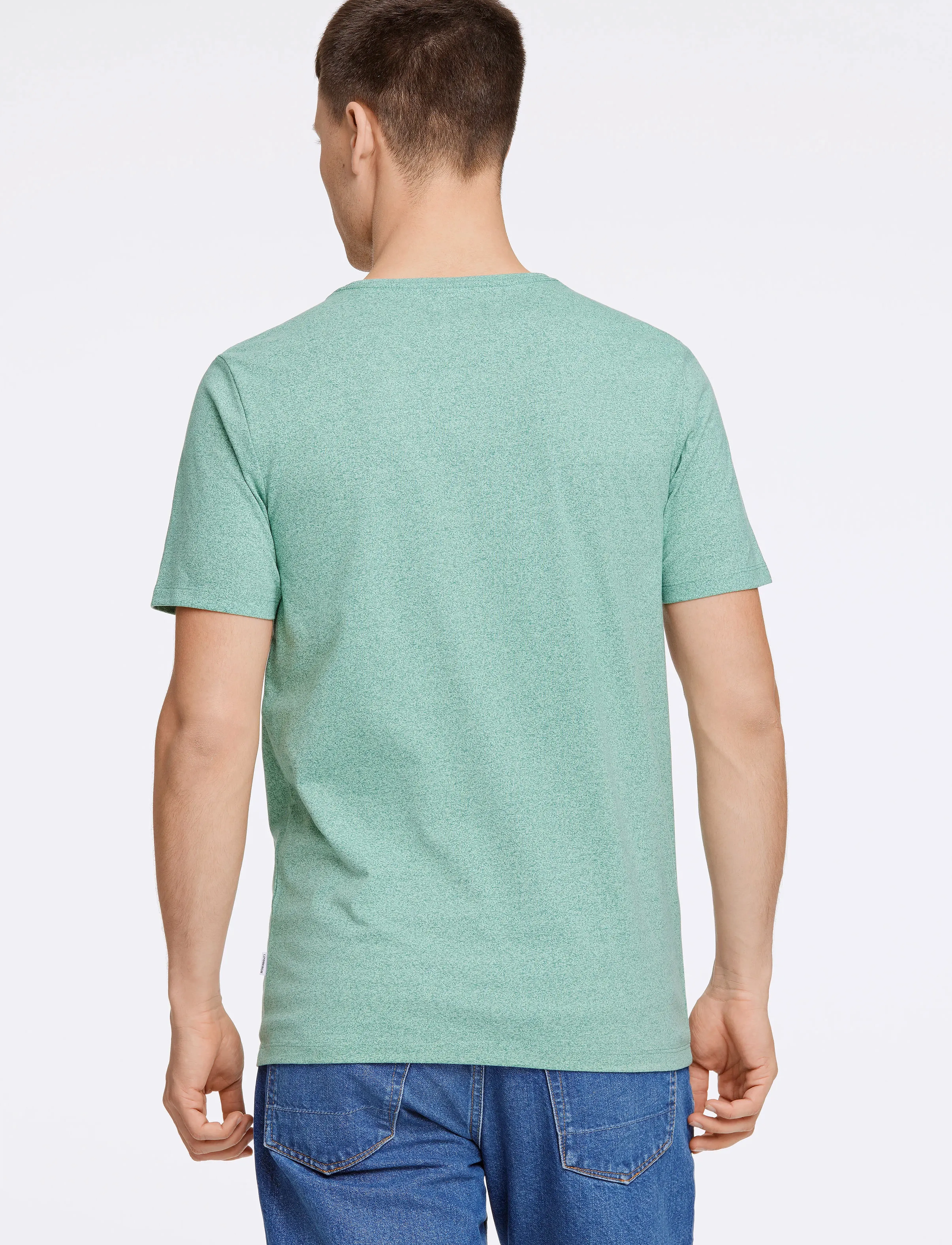Lindbergh - Mouliné o-neck tee S/S - kortærmede t-shirts - minty mix - 3
