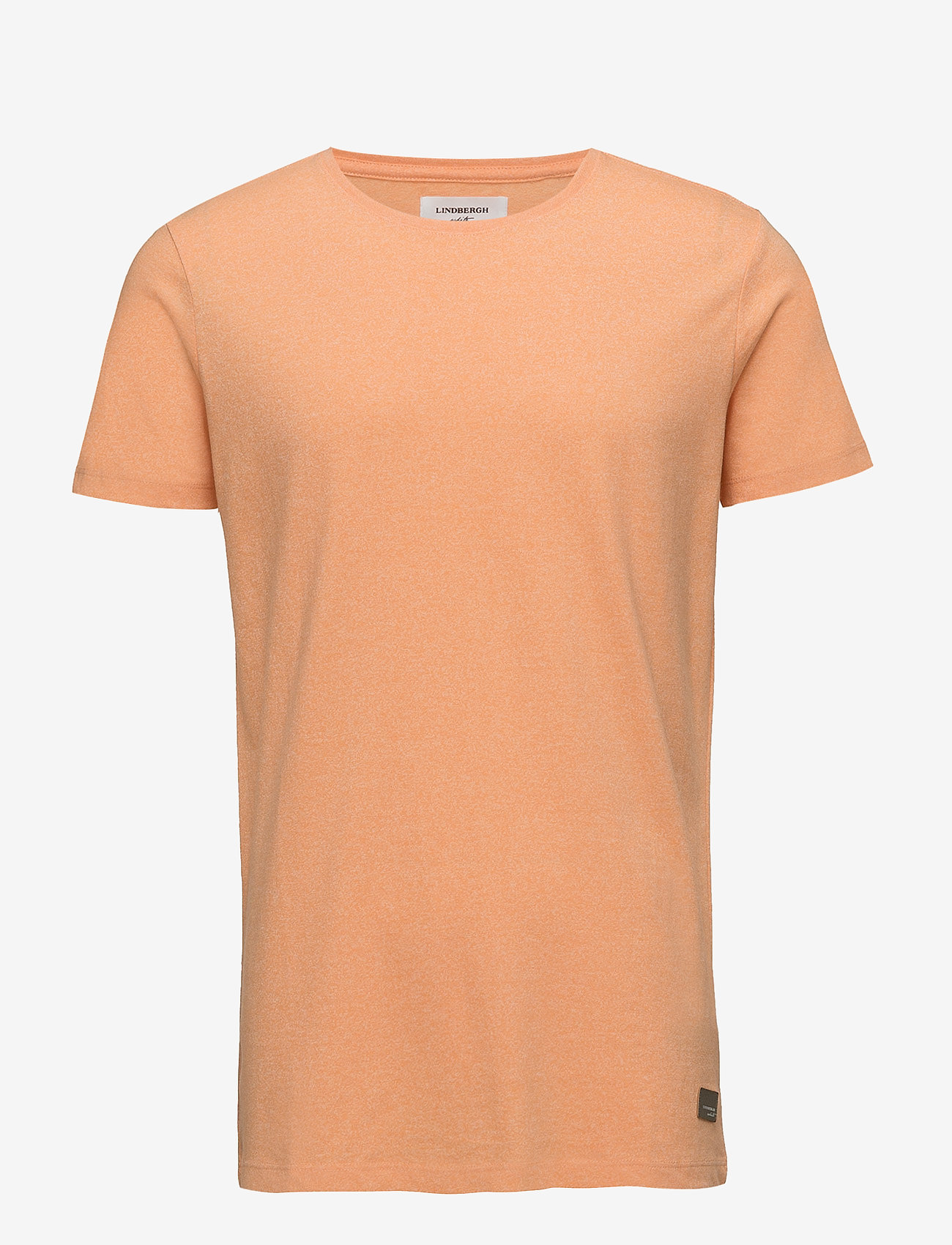 Lindbergh - Mouliné o-neck tee S/S - kortärmade t-shirts - peach mix - 1