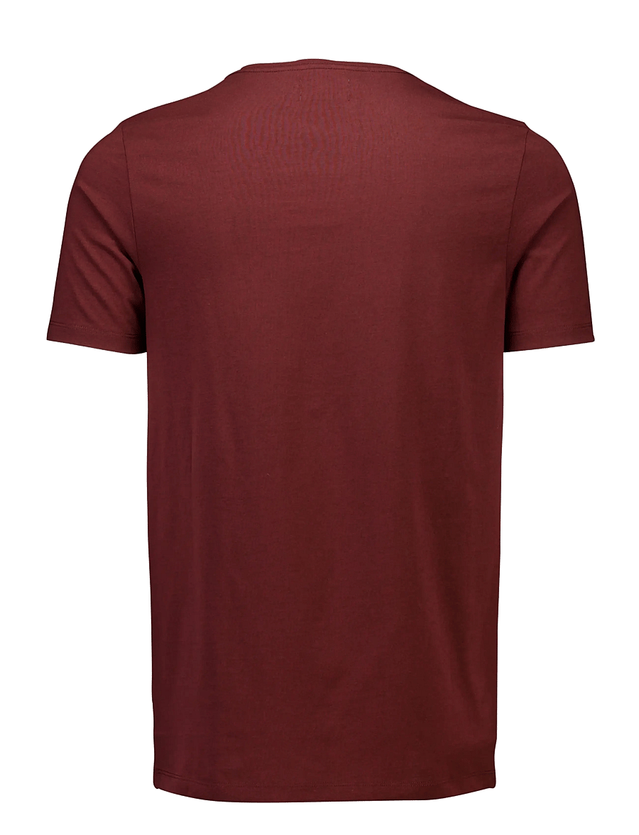 Lindbergh - Mouliné o-neck tee S/S - kurzärmelige t-shirts - red rose mix - 2