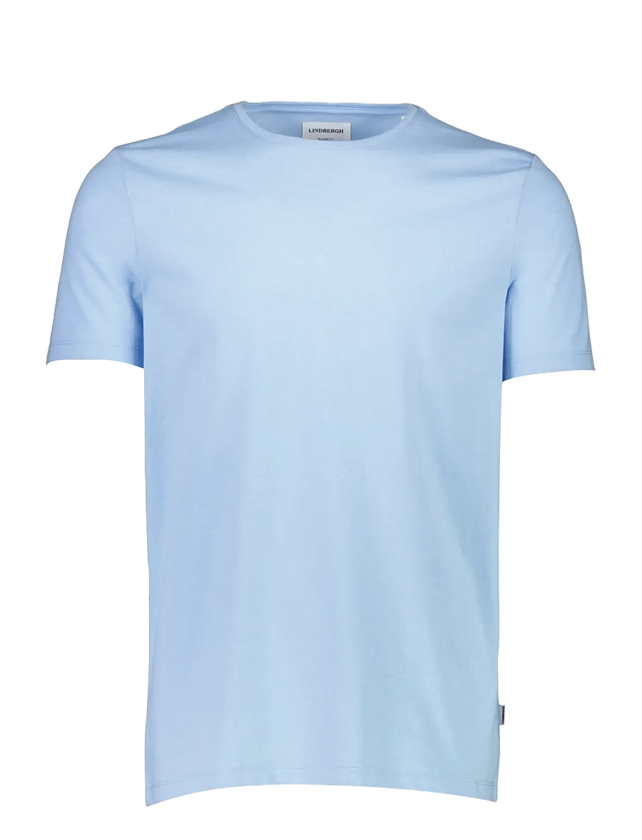 Lindbergh - Mouliné o-neck tee S/S - kortermede t-skjorter - sky blue mix - 0