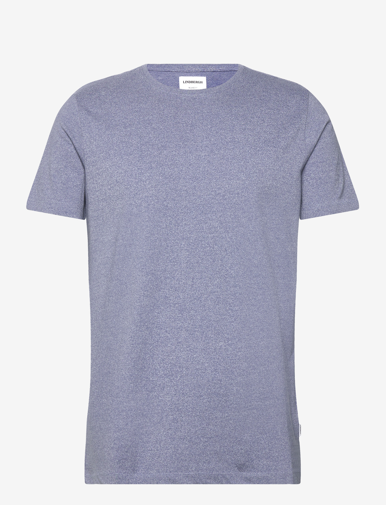 Lindbergh - Mouliné o-neck tee S/S - höstkläder - steel blue mix - 0