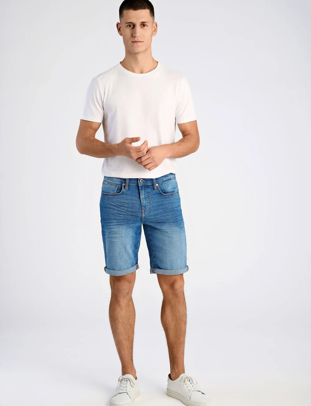 Lindbergh - Superflex denim shorts - jeans shorts - sky blue - 0