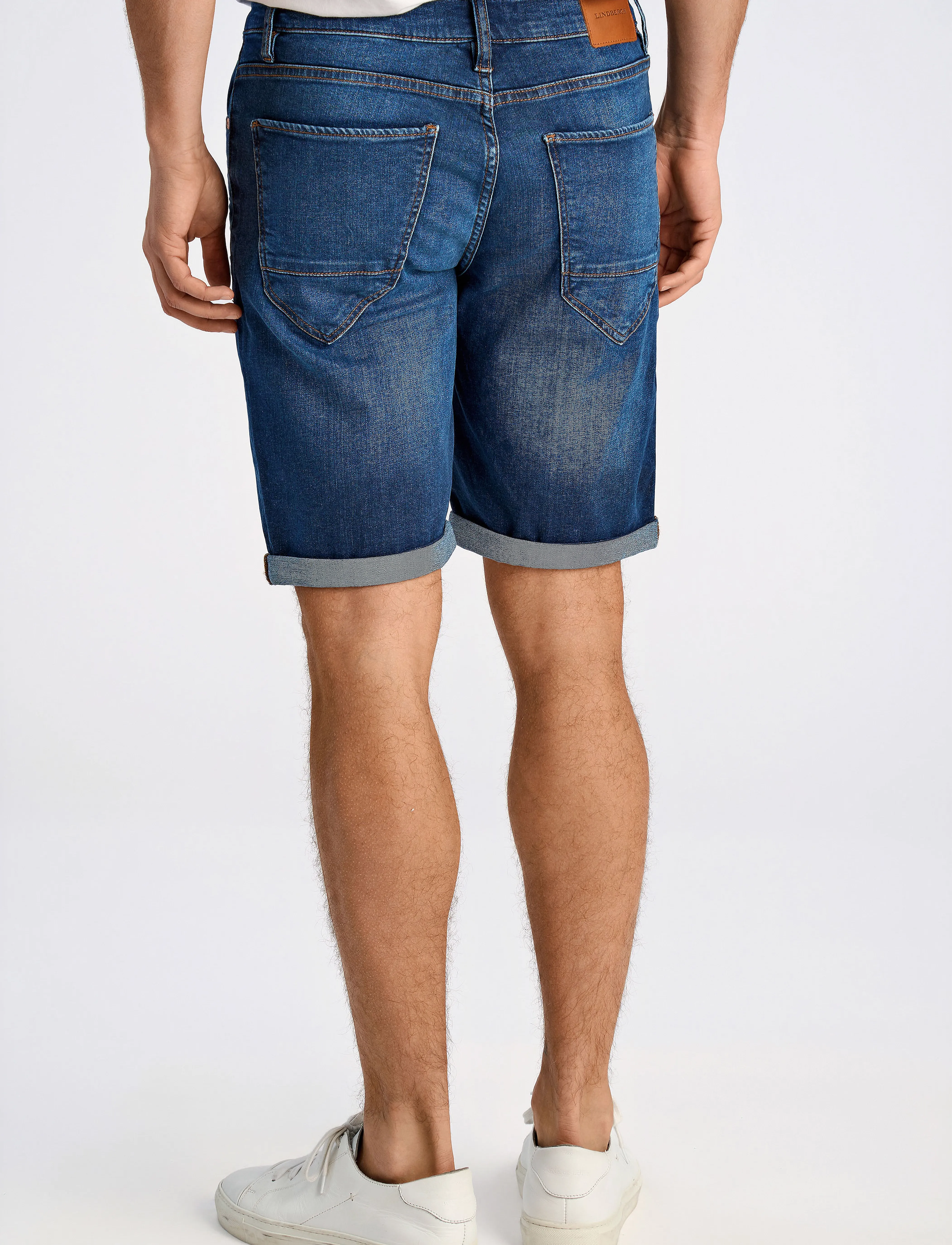 Lindbergh - Superflex denim shorts - mænd - clear blue - 4