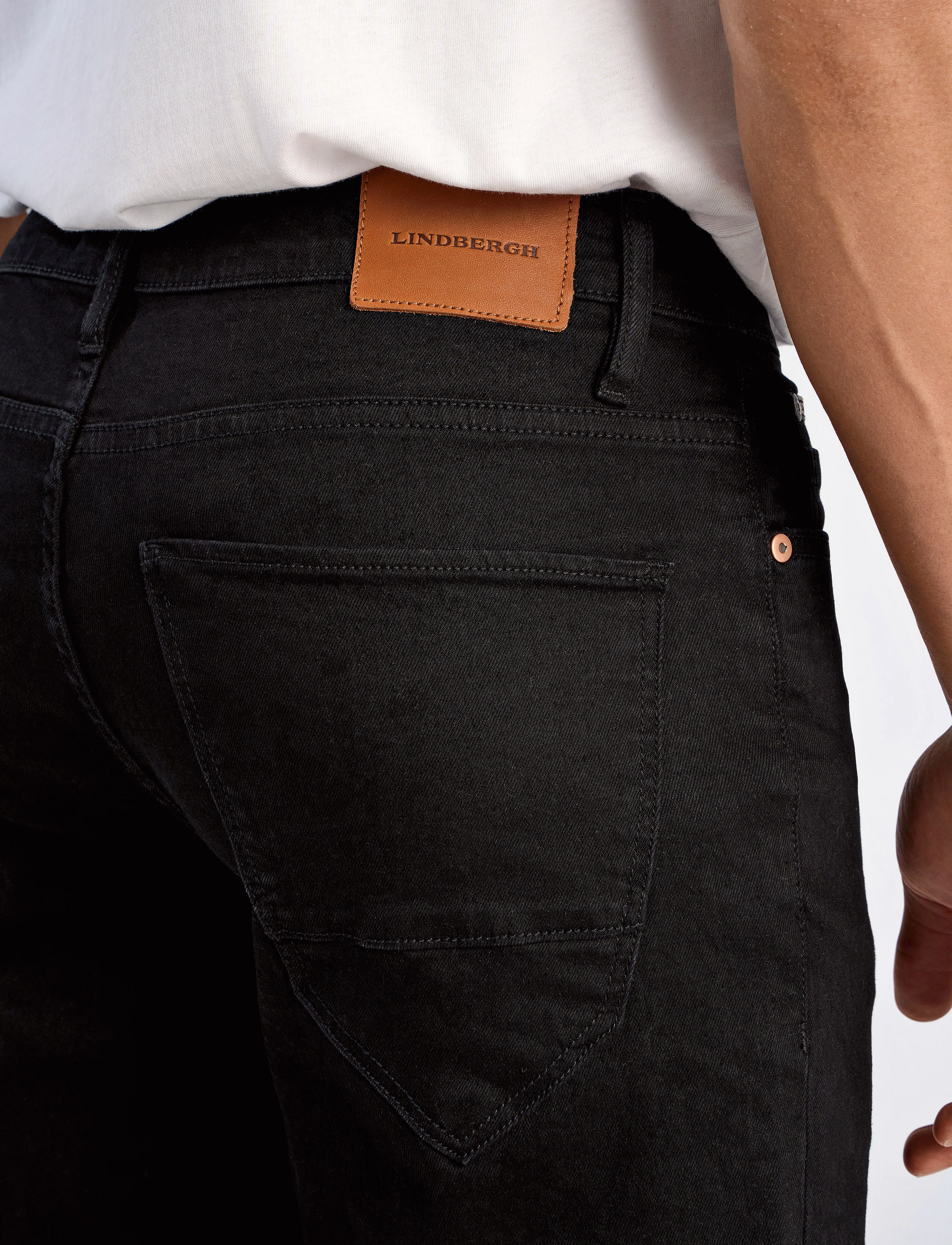 Lindbergh - Superflex Denimshorts - herren - black - 5