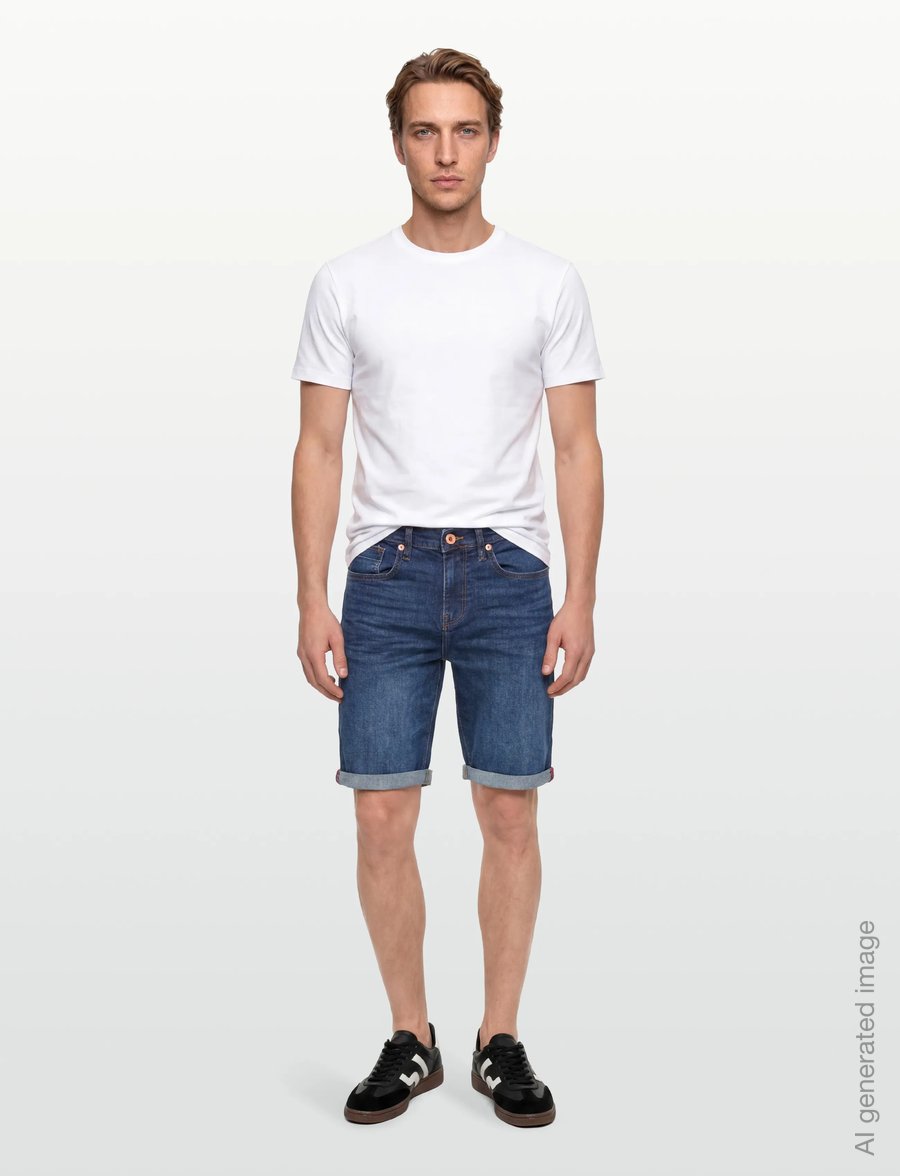 Lindbergh - Superflex denim shorts - jeansshorts - clear blue - 0