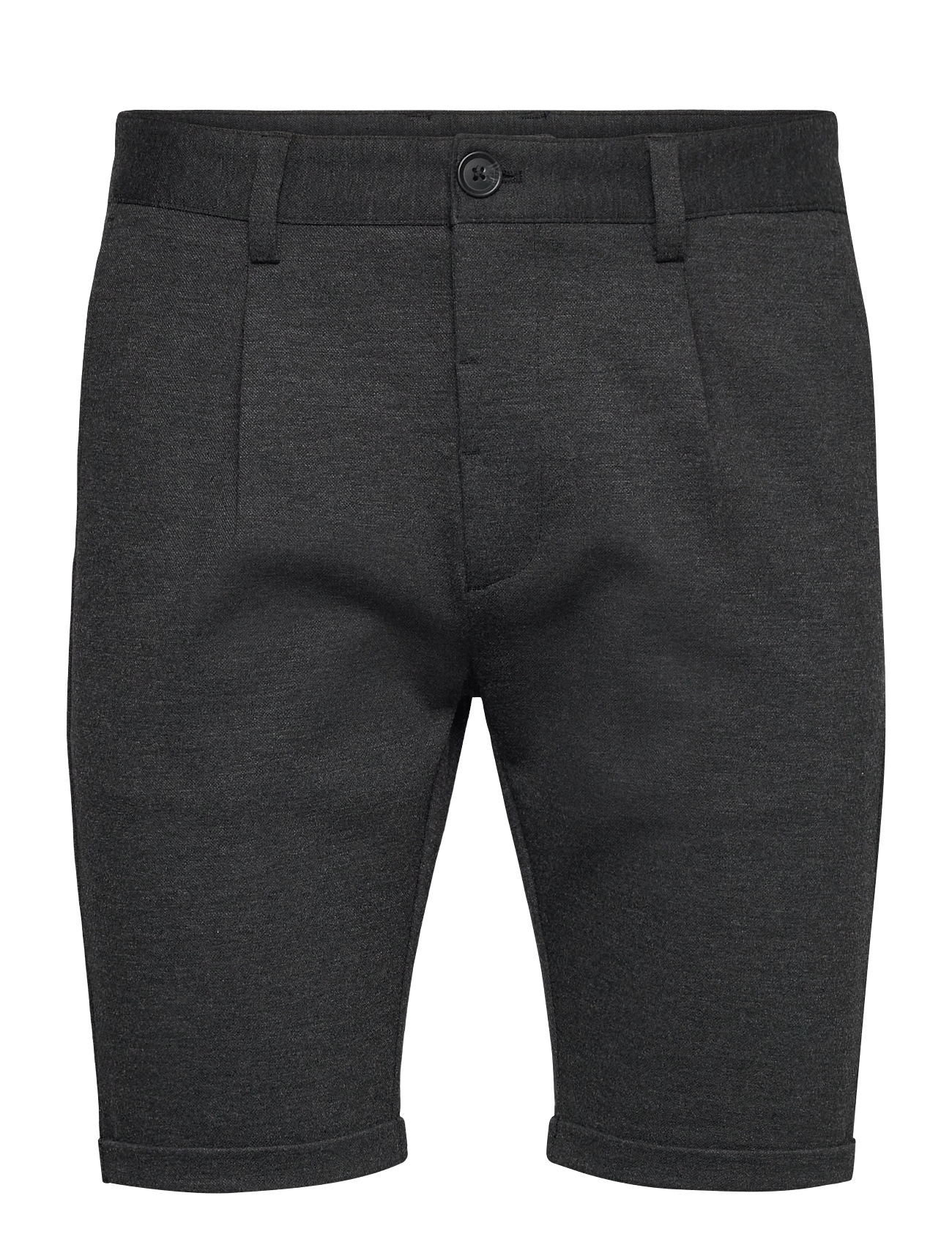 Pleated shorts - DK GREY MIX