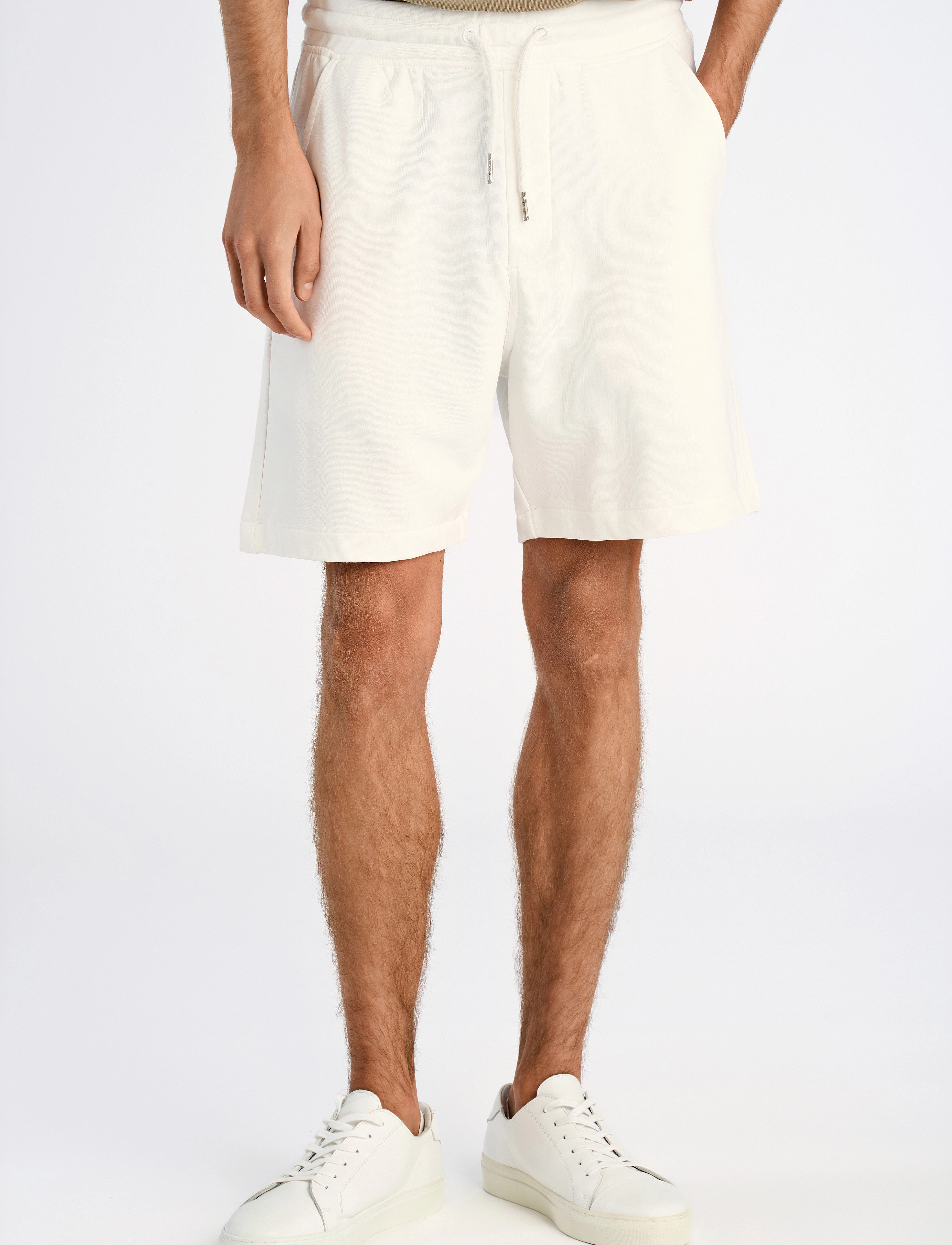 Lindbergh - Jersey drawstring shorts - sweatshorts - off white - 3