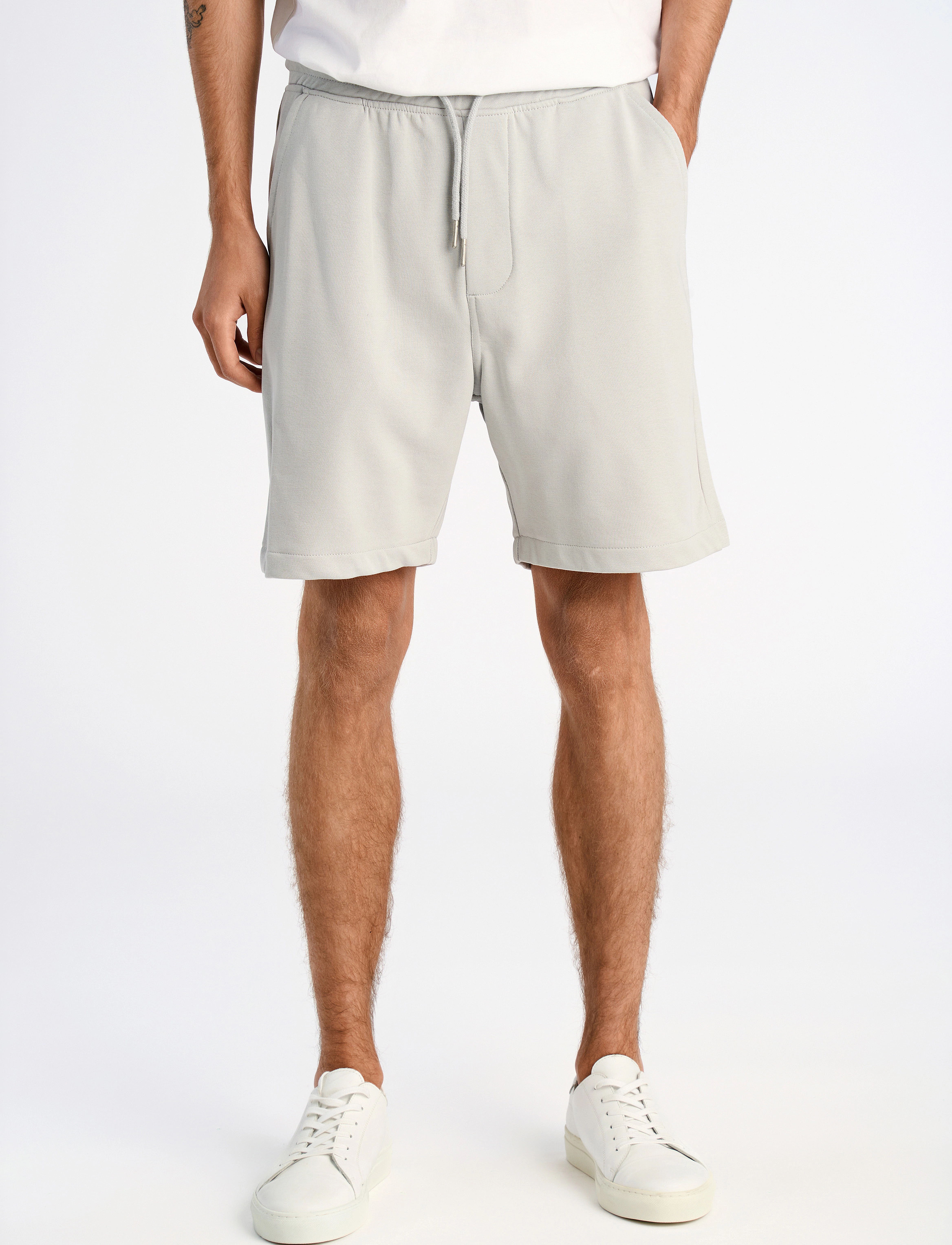 Lindbergh - Jersey drawstring shorts - vīriešiem - soft grey - 3