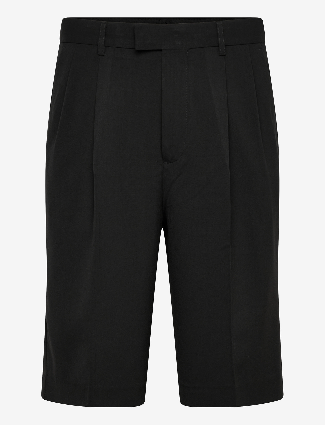 Lindbergh - Superflex pleasted formal shorts - chinos shorts - black - 1