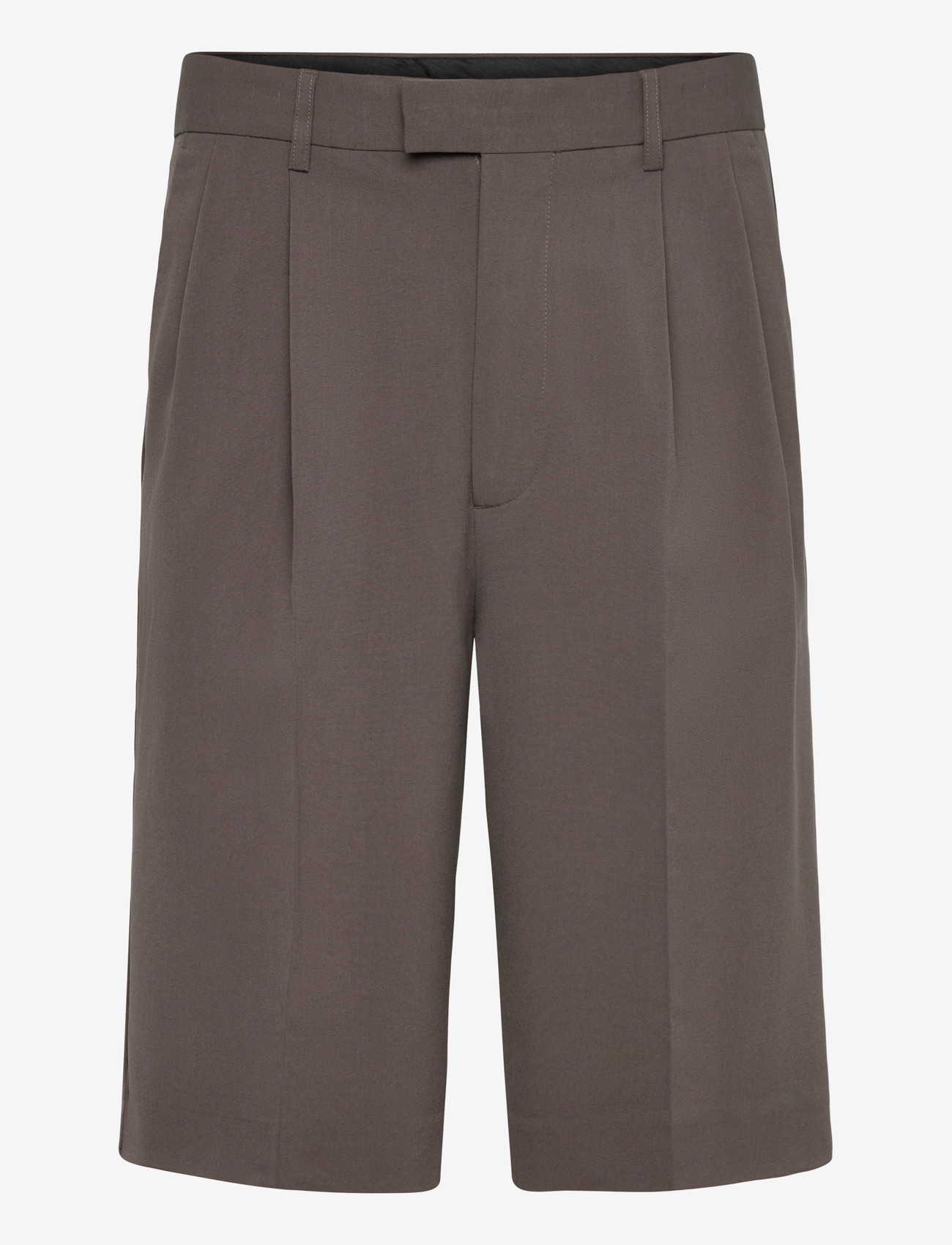 Lindbergh - Superflex pleasted formal shorts - chinos shorts - deep olive - 1