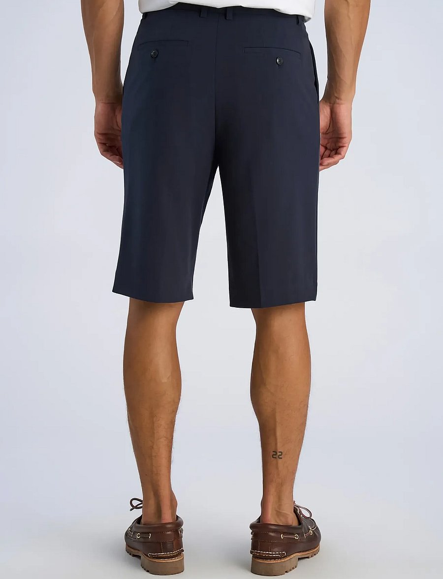 Lindbergh - Superflex pleasted formal shorts - chinos shorts - navy - 4
