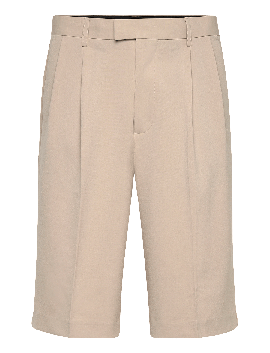 Lindbergh - Superflex pleasted formal shorts - chinos shorts - pale sand - 1