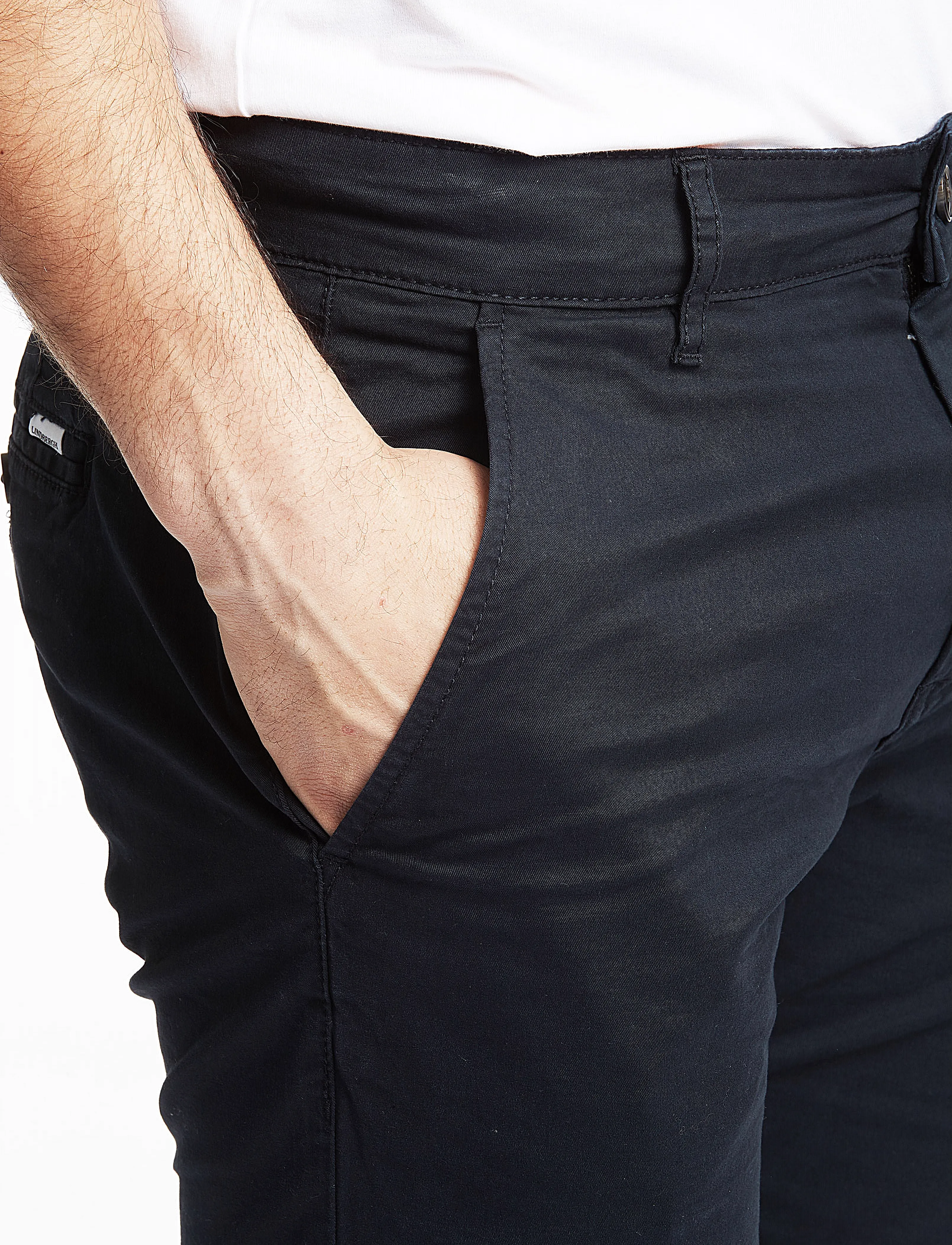 Lindbergh - Superflex chino shorts - chinos shorts - black - 5