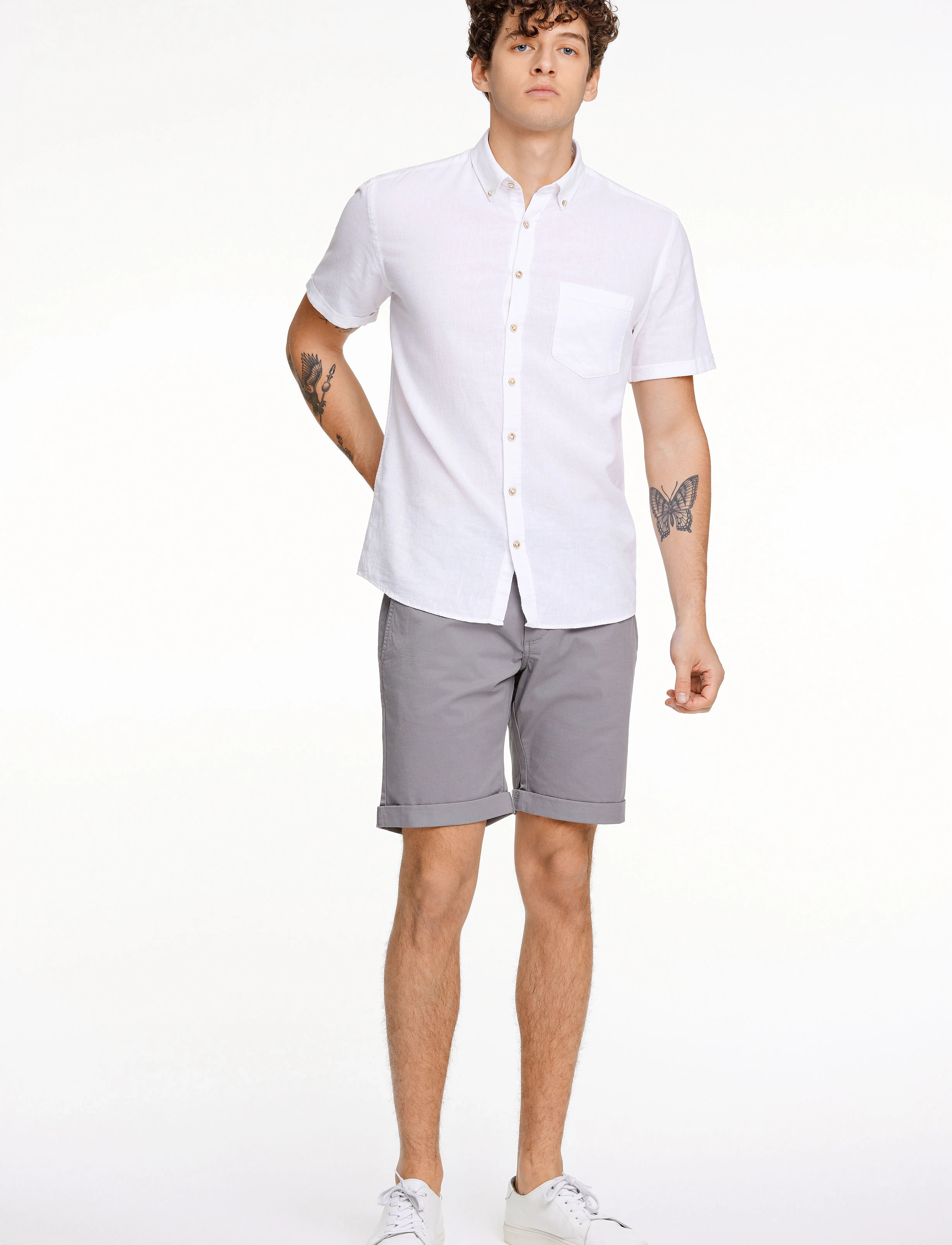 Lindbergh - Superflex chino shorts - chinos shorts - dk grey - 4