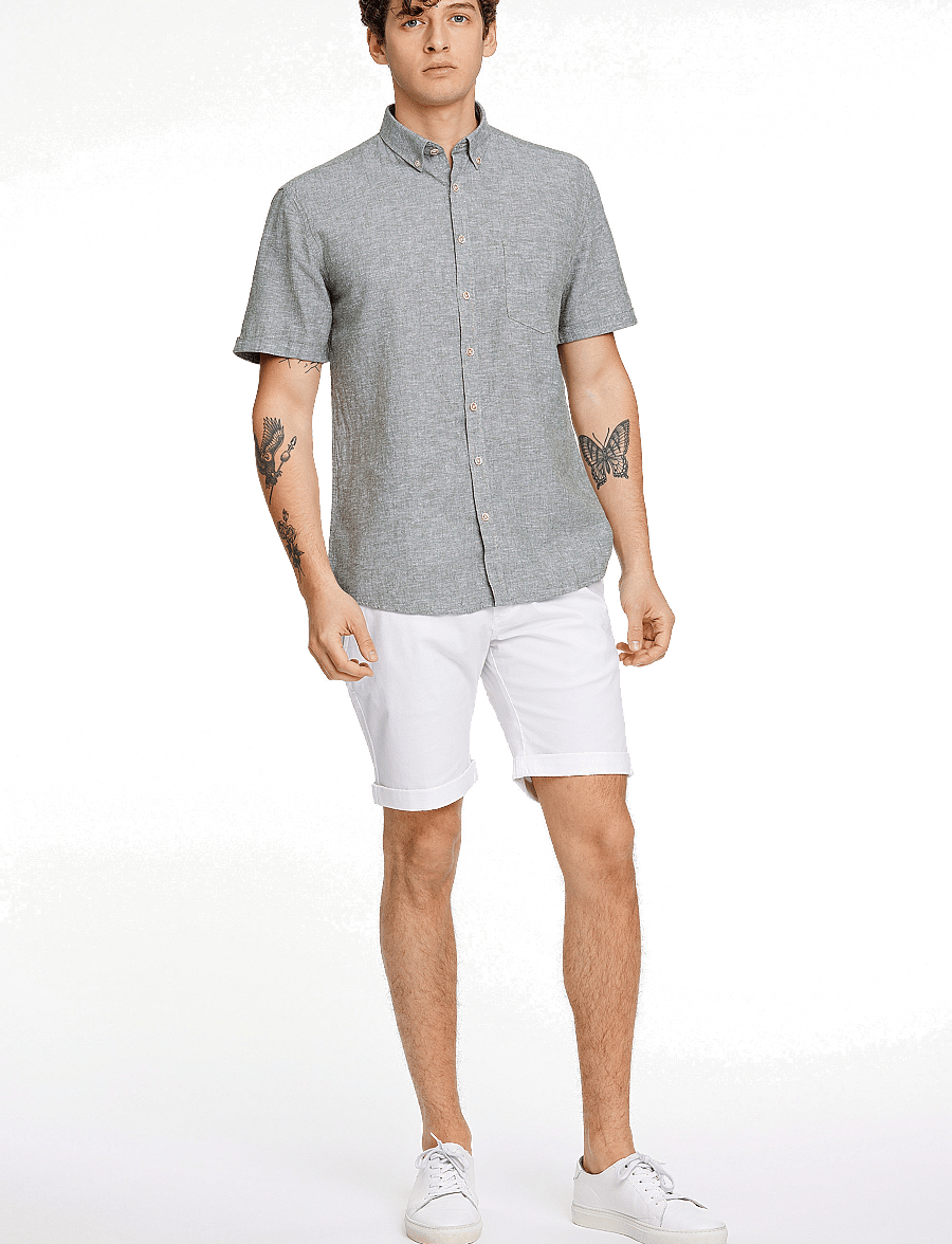 Lindbergh - Superflex chino shorts - chinos shorts - off white - 4