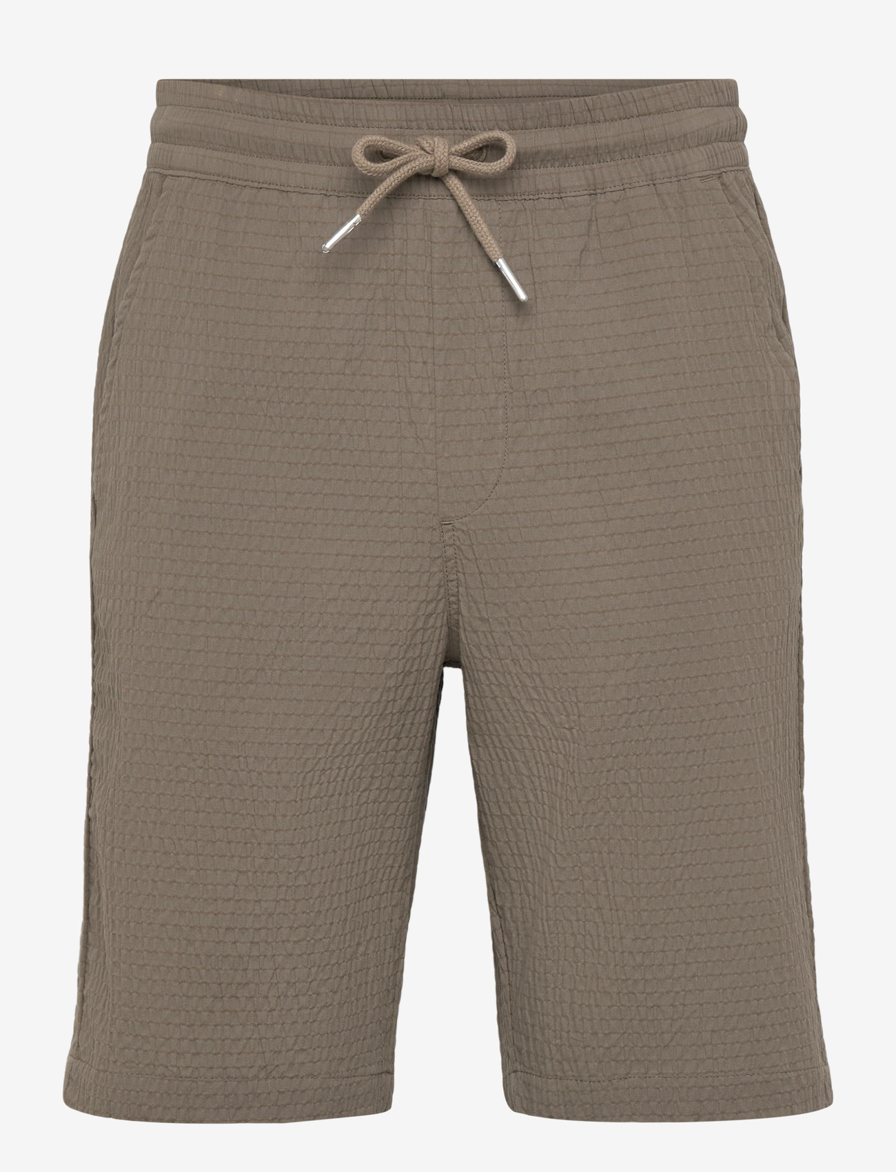 Lindbergh - Seersucker shorts elasticated - casual shorts - lt army - 1