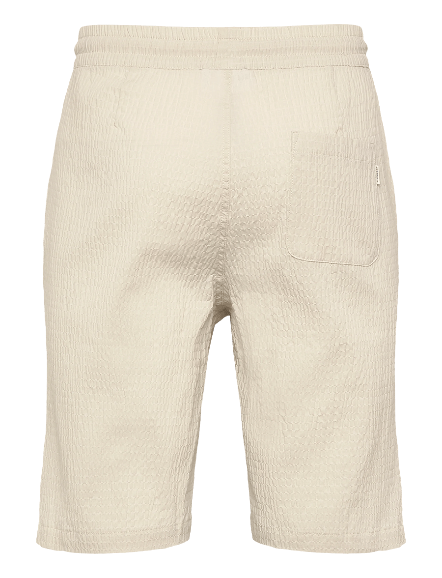 Lindbergh - Seersucker shorts elasticated - casual shorts - lt stone - 2