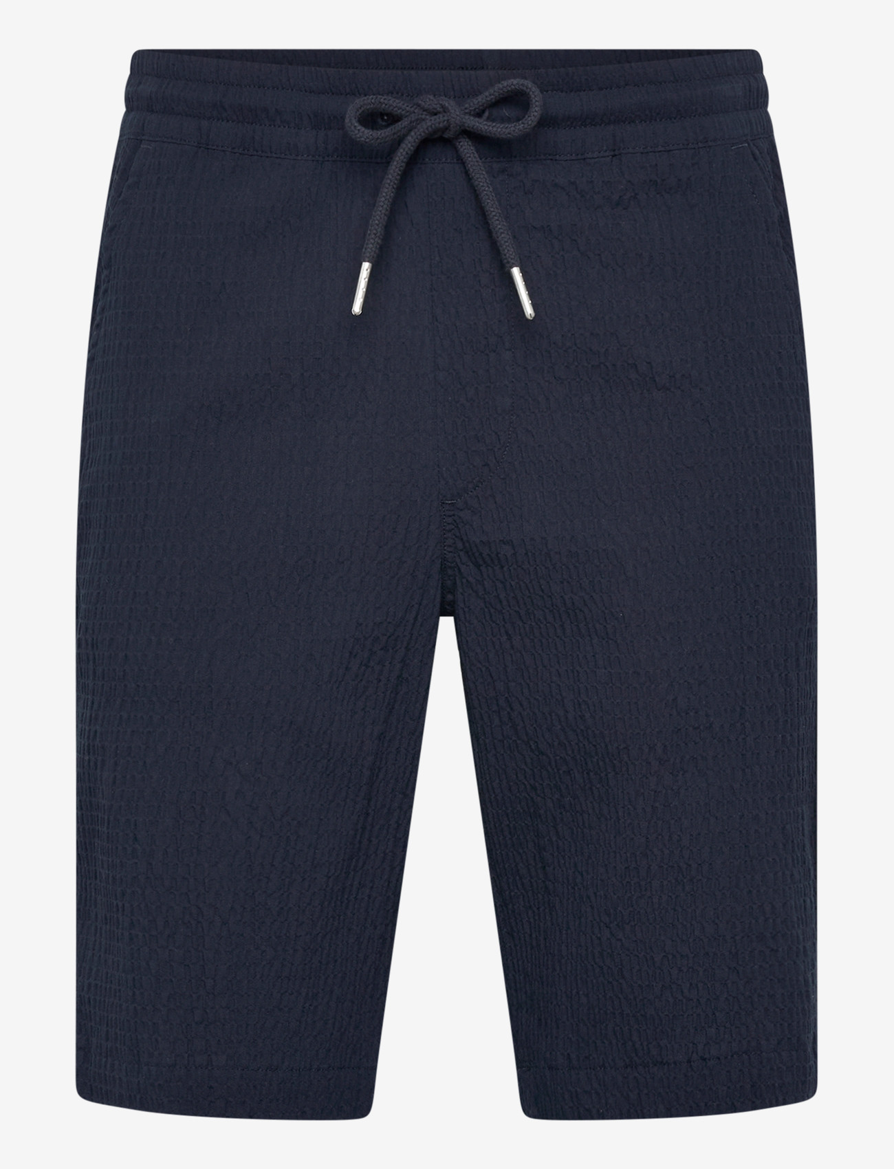 Lindbergh - Seersucker shorts elasticated - casual shorts - navy - 1