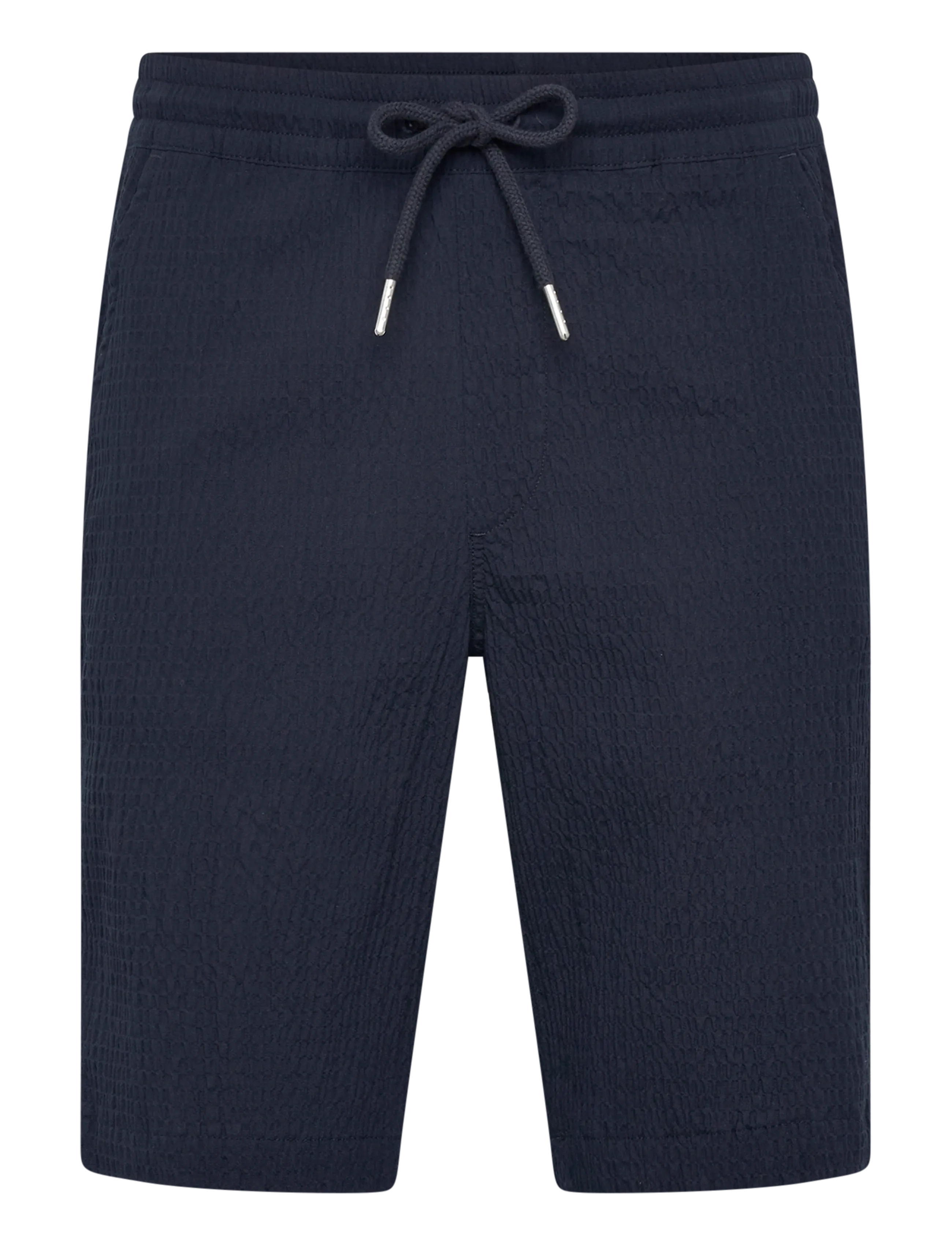 Lindbergh Seersucker shorts elasticated - Kleidung - NAVY / navy
