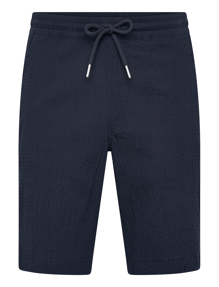 Lindbergh - Seersucker shorts elasticated - ikdienas šorti - navy - 1
