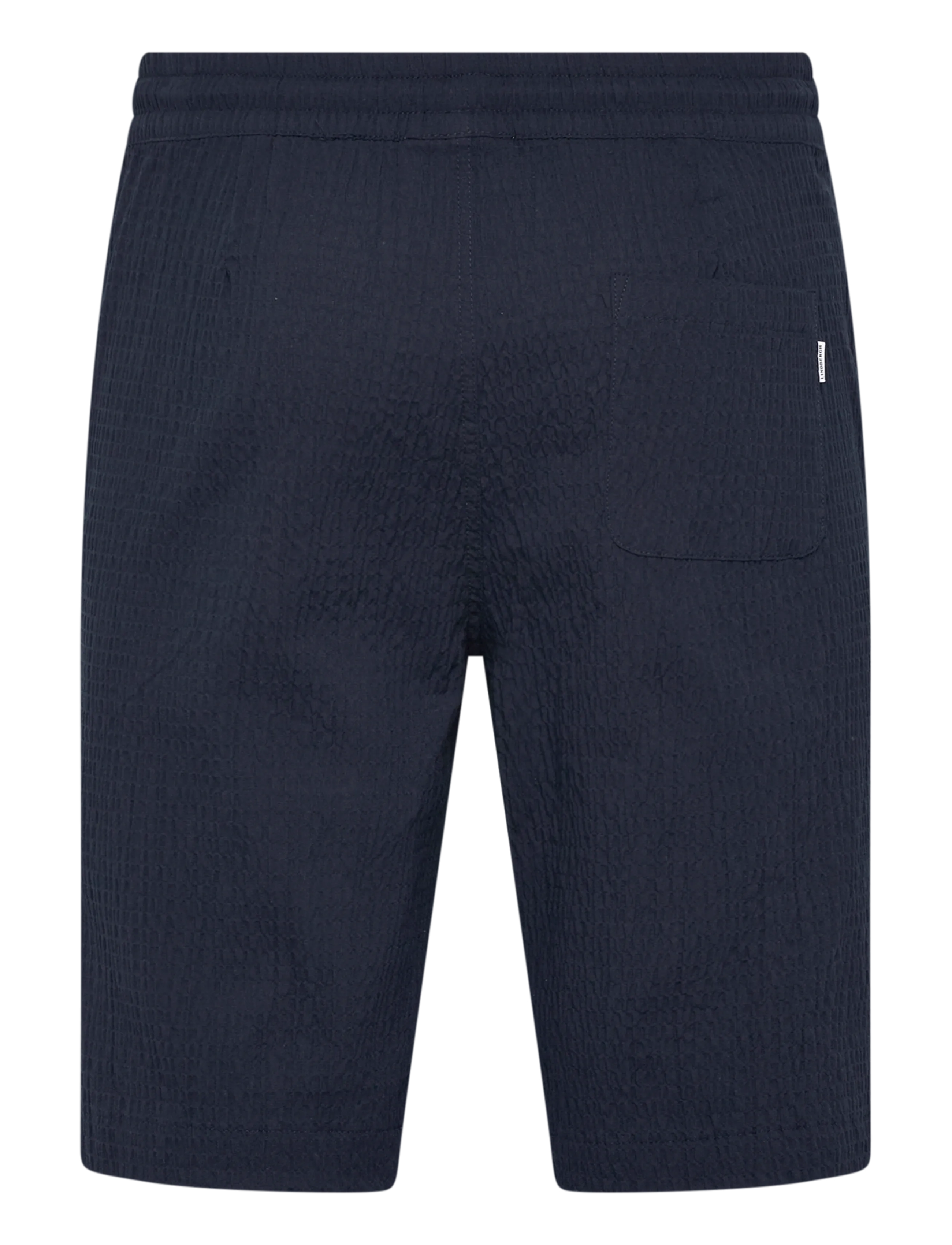 Lindbergh - Seersucker shorts elasticated - casual shorts - navy - 2